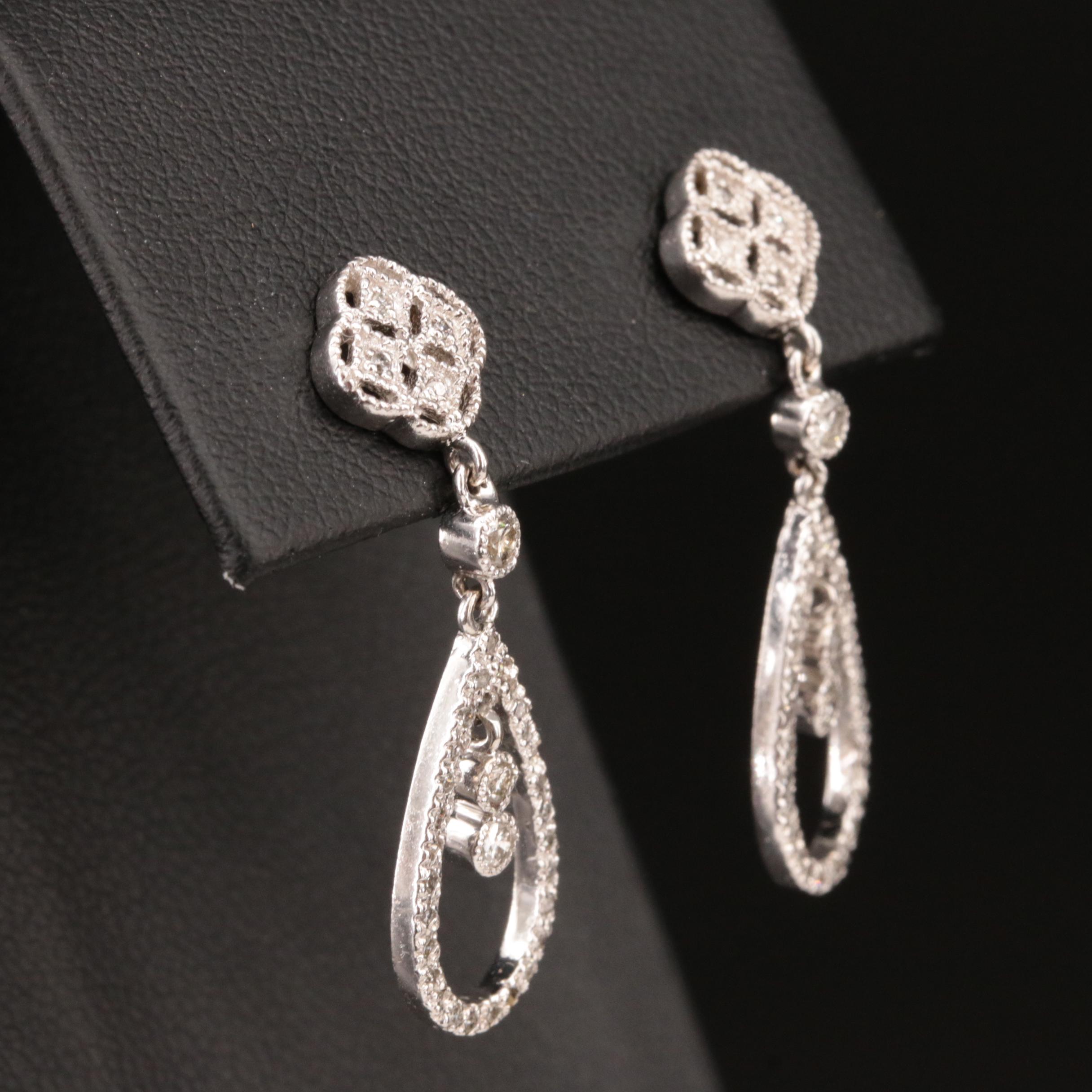 14K 0.50 CTW Diamond Teardrop Earrings