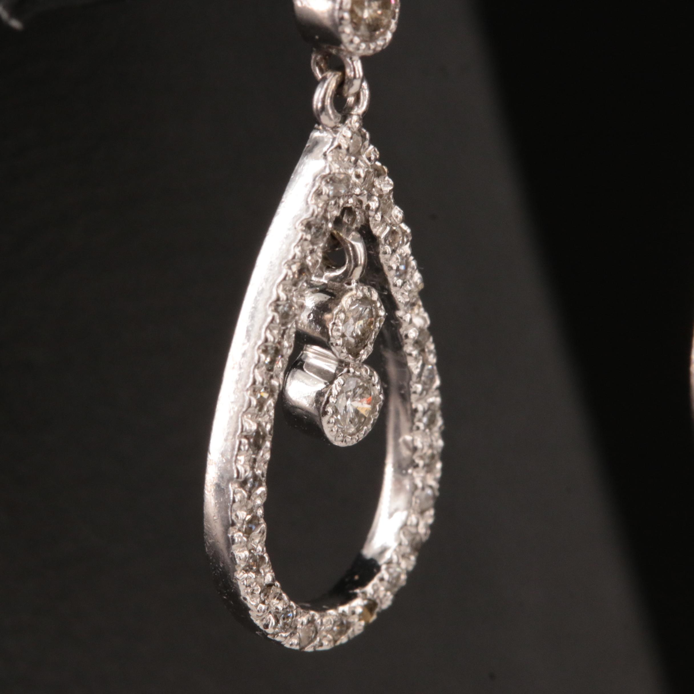 14K 0.50 CTW Diamond Teardrop Earrings