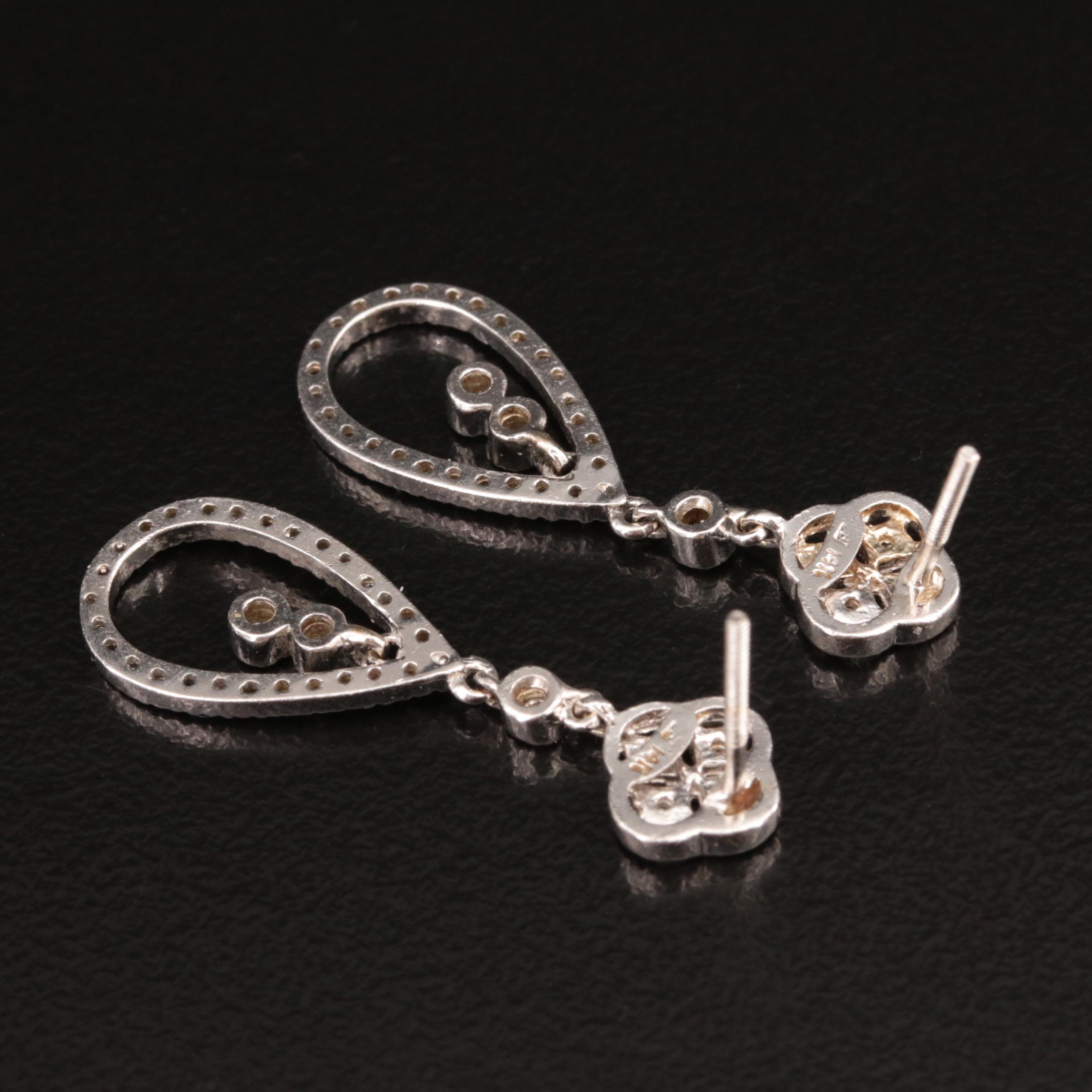 14K 0.50 CTW Diamond Teardrop Earrings