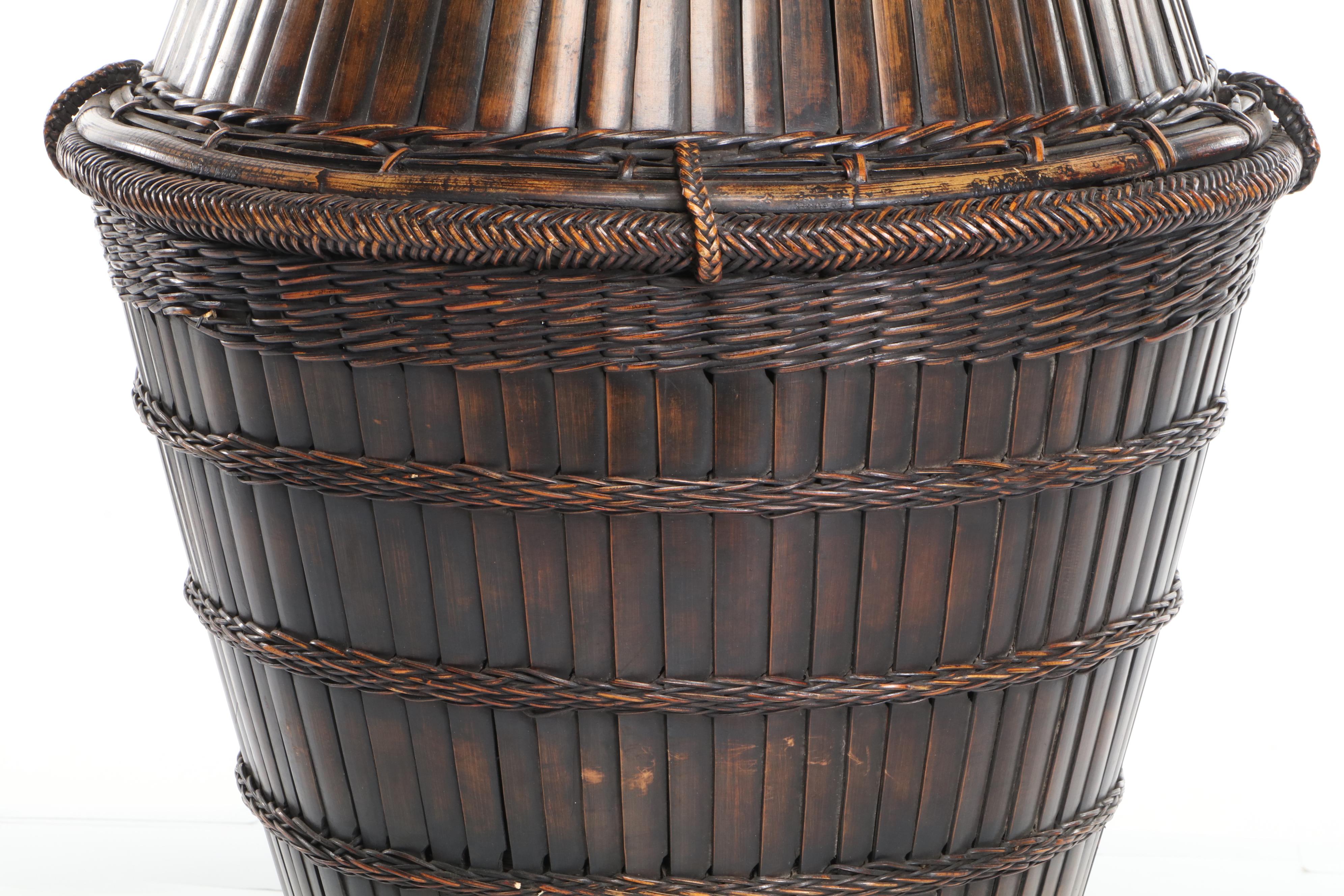 Pacific Islands Woven Reed Basket