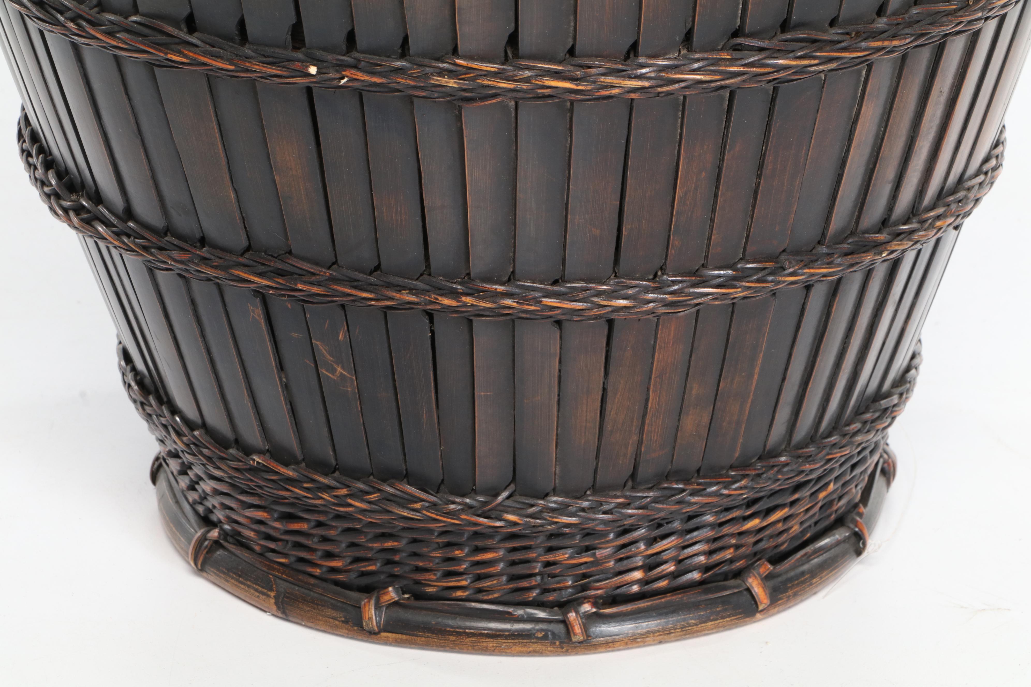 Pacific Islands Woven Reed Basket