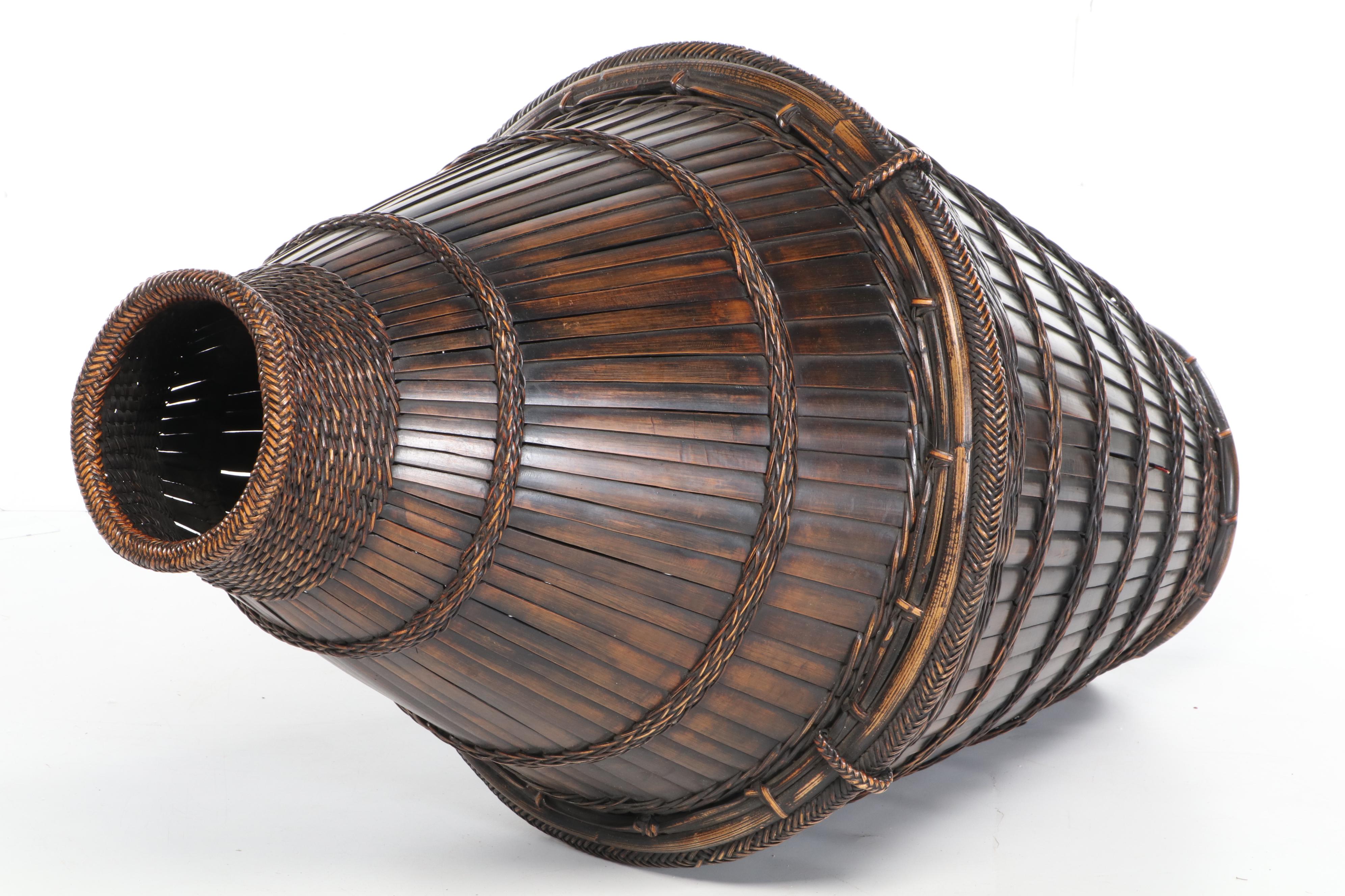 Pacific Islands Woven Reed Basket