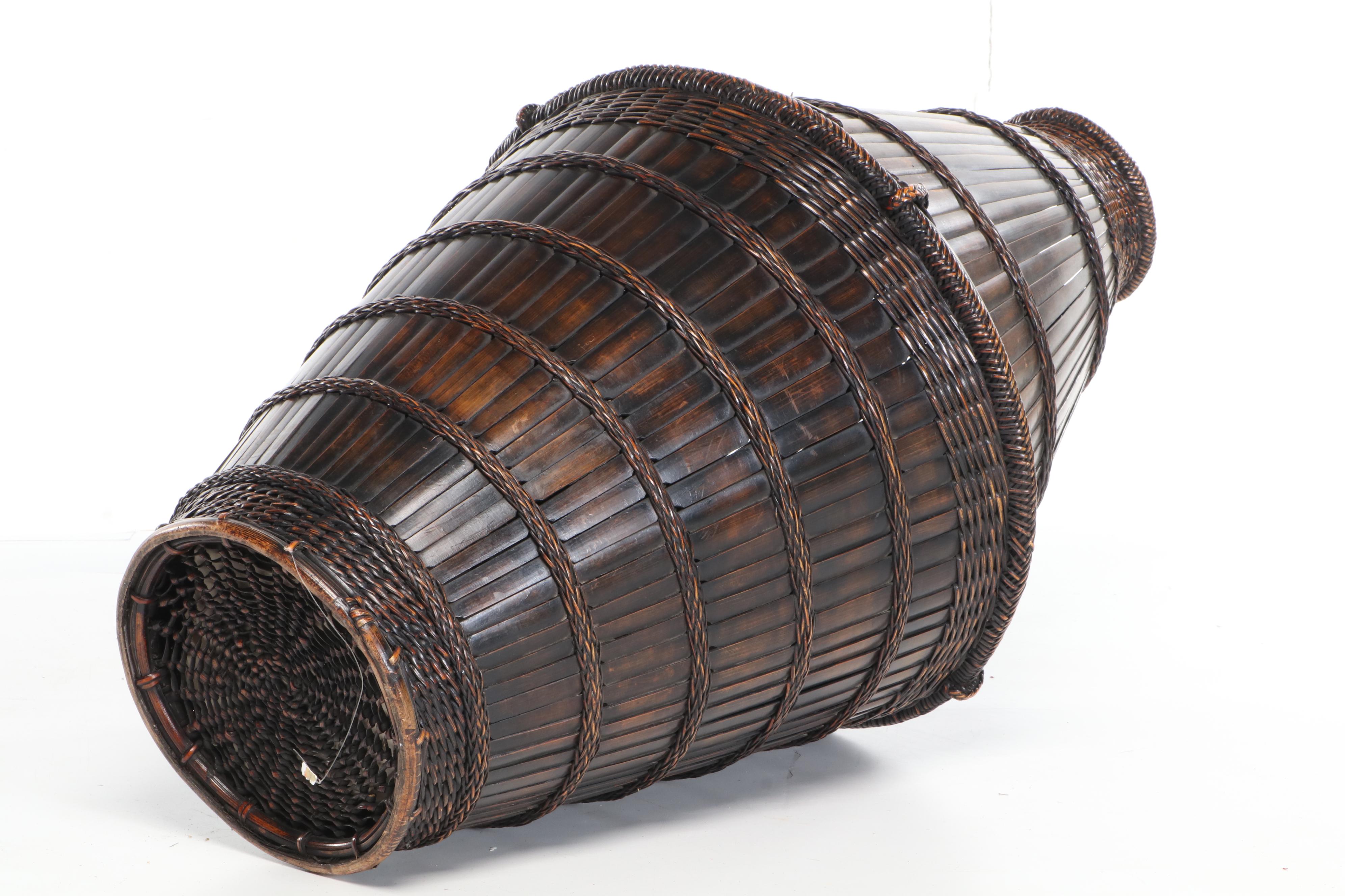 Pacific Islands Woven Reed Basket