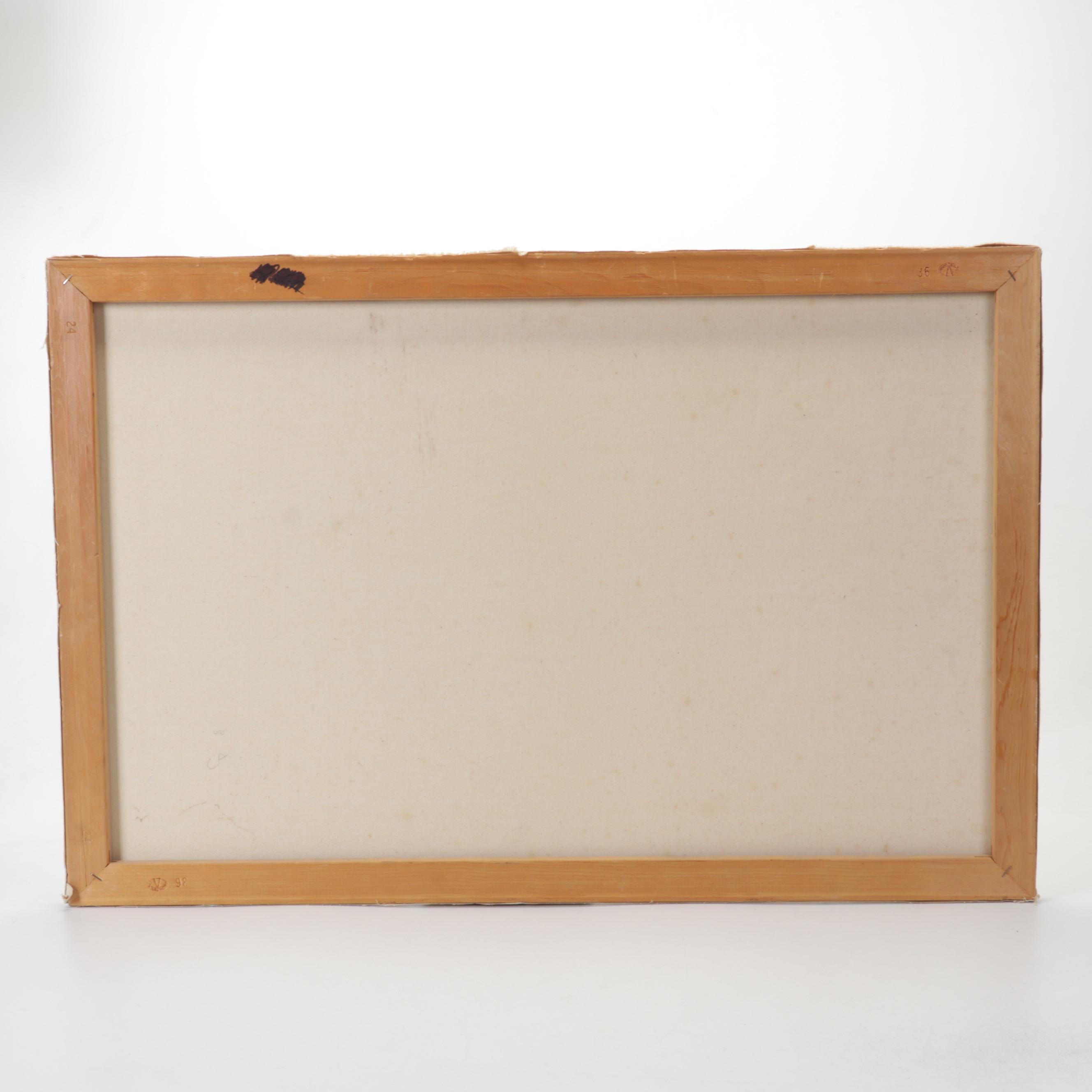 J. Rico Oil Painting of Chrysanthemums and Perched Birds