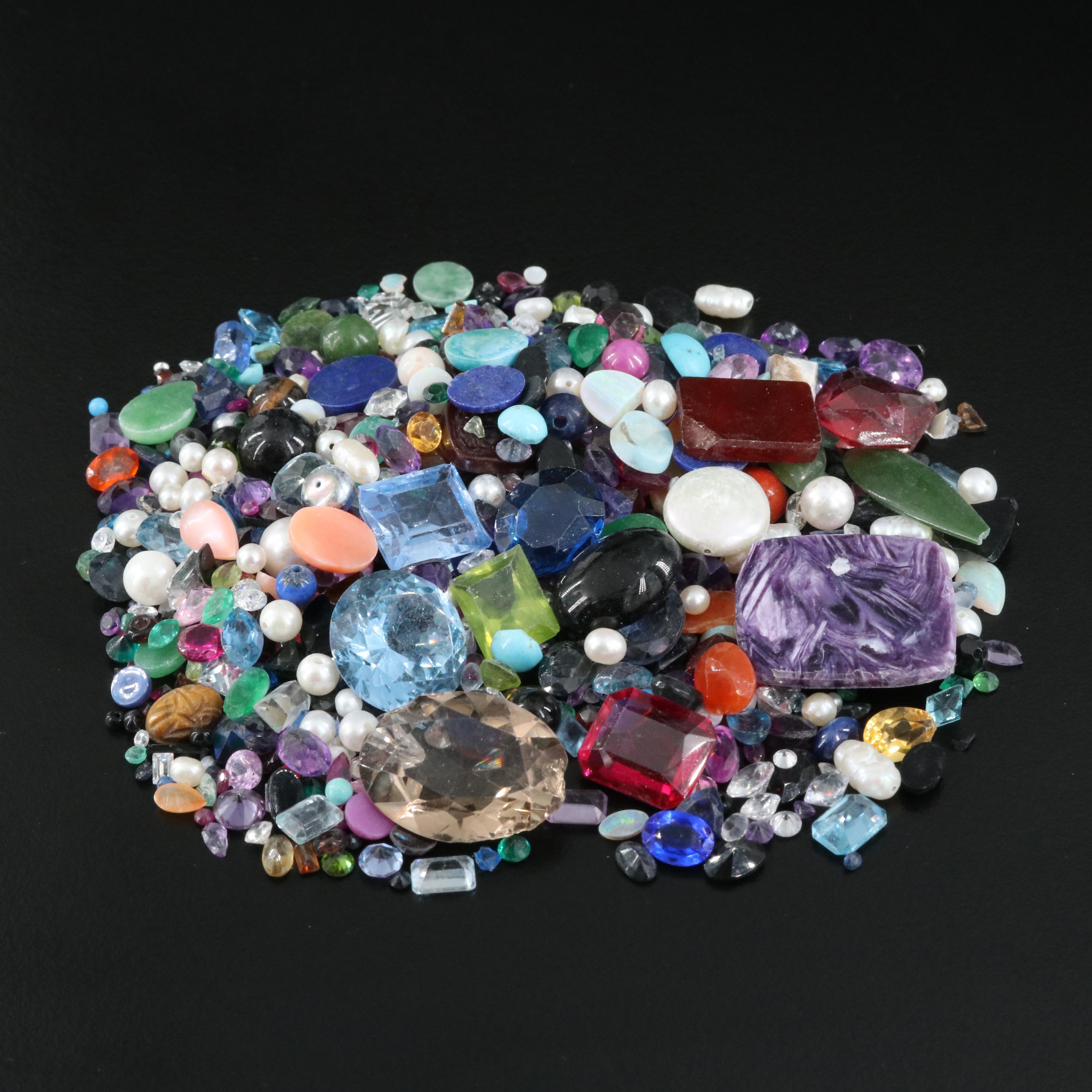 Loose Topaz, Smoky Quartz and Tigers Eye