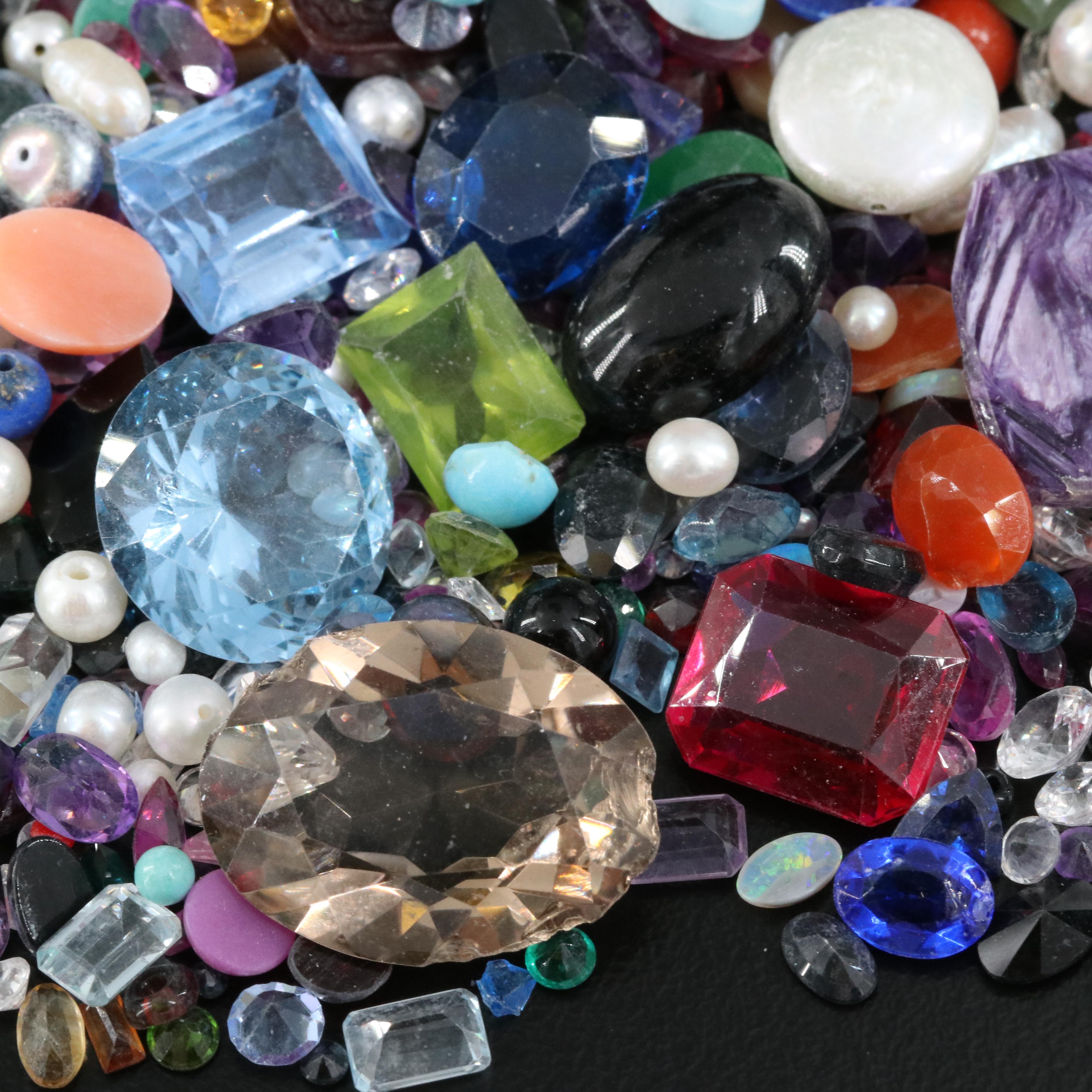 Loose Topaz, Smoky Quartz and Tigers Eye