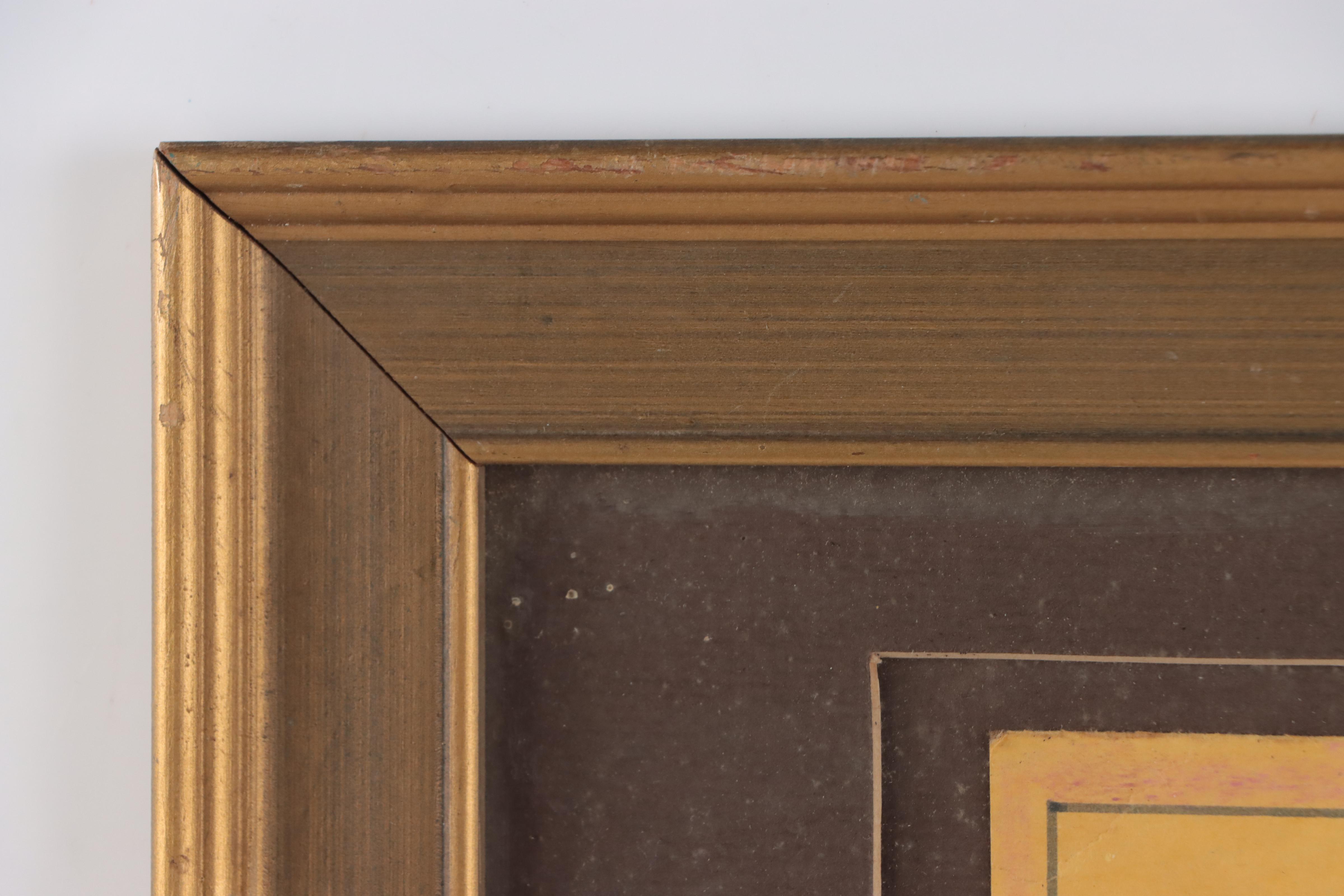 Chuck Barr Abstract Crayon and Marker Drawing, 1979