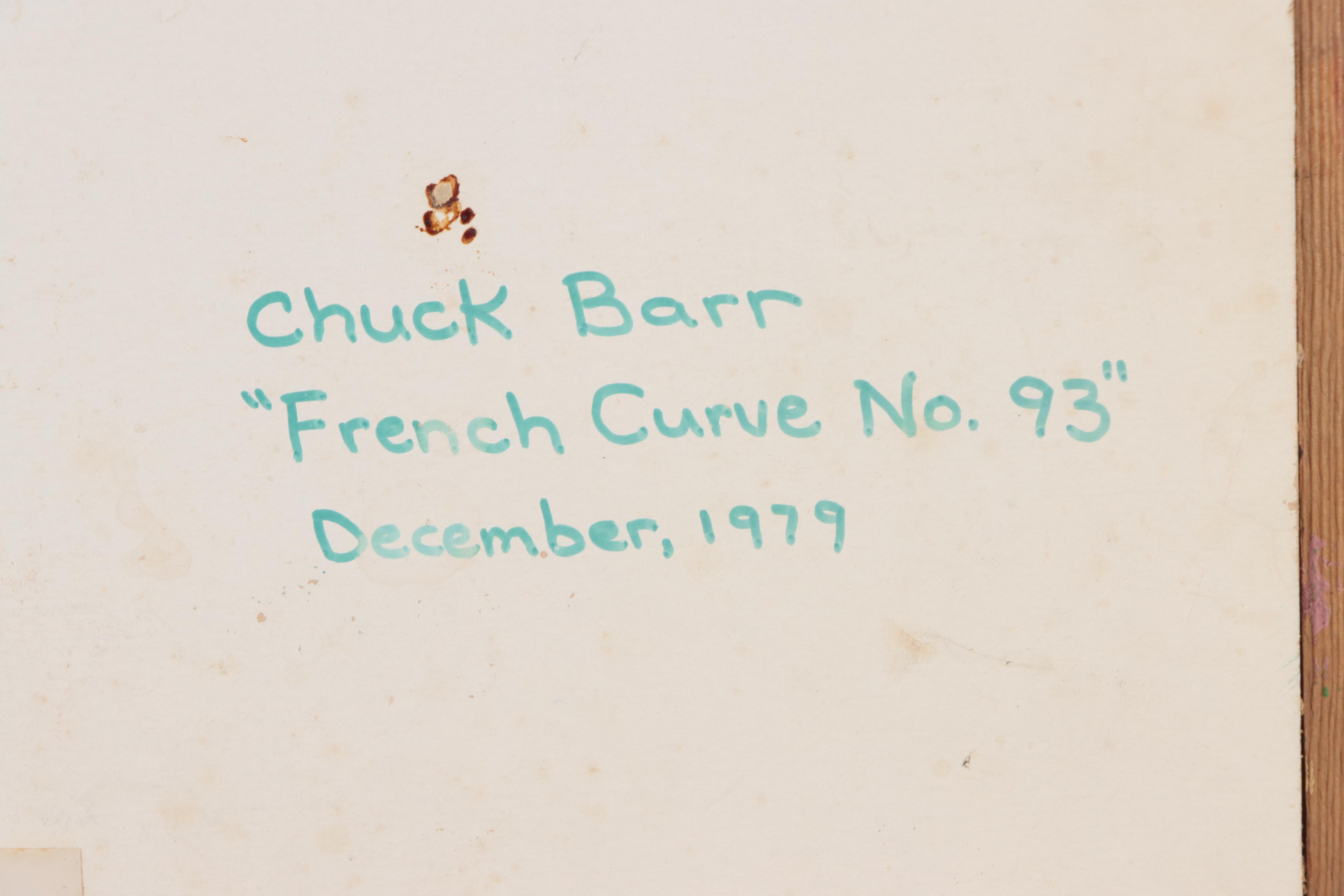Chuck Barr Abstract Crayon and Marker Drawing, 1979