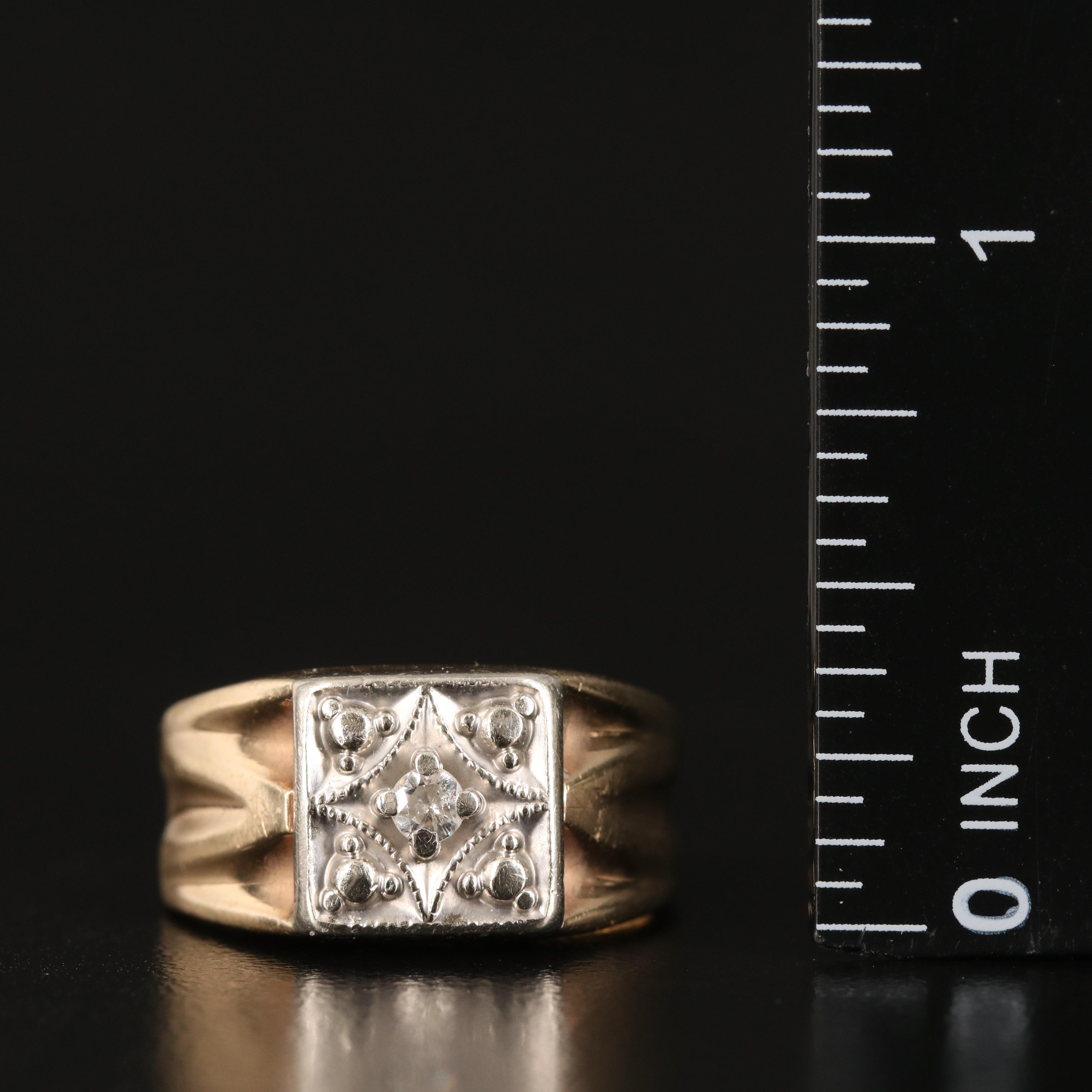 10K 0.08 CT Diamond Ring