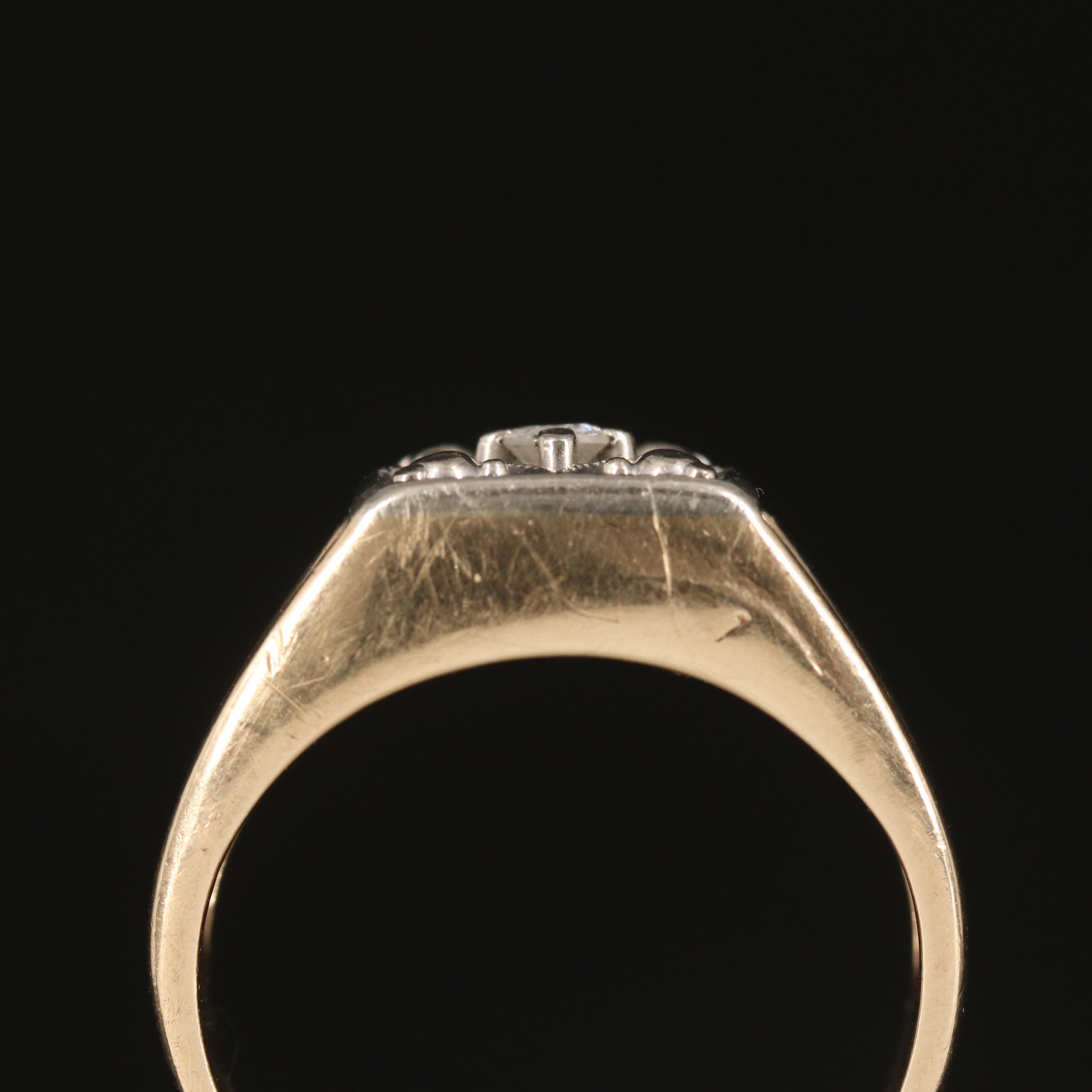 10K 0.08 CT Diamond Ring
