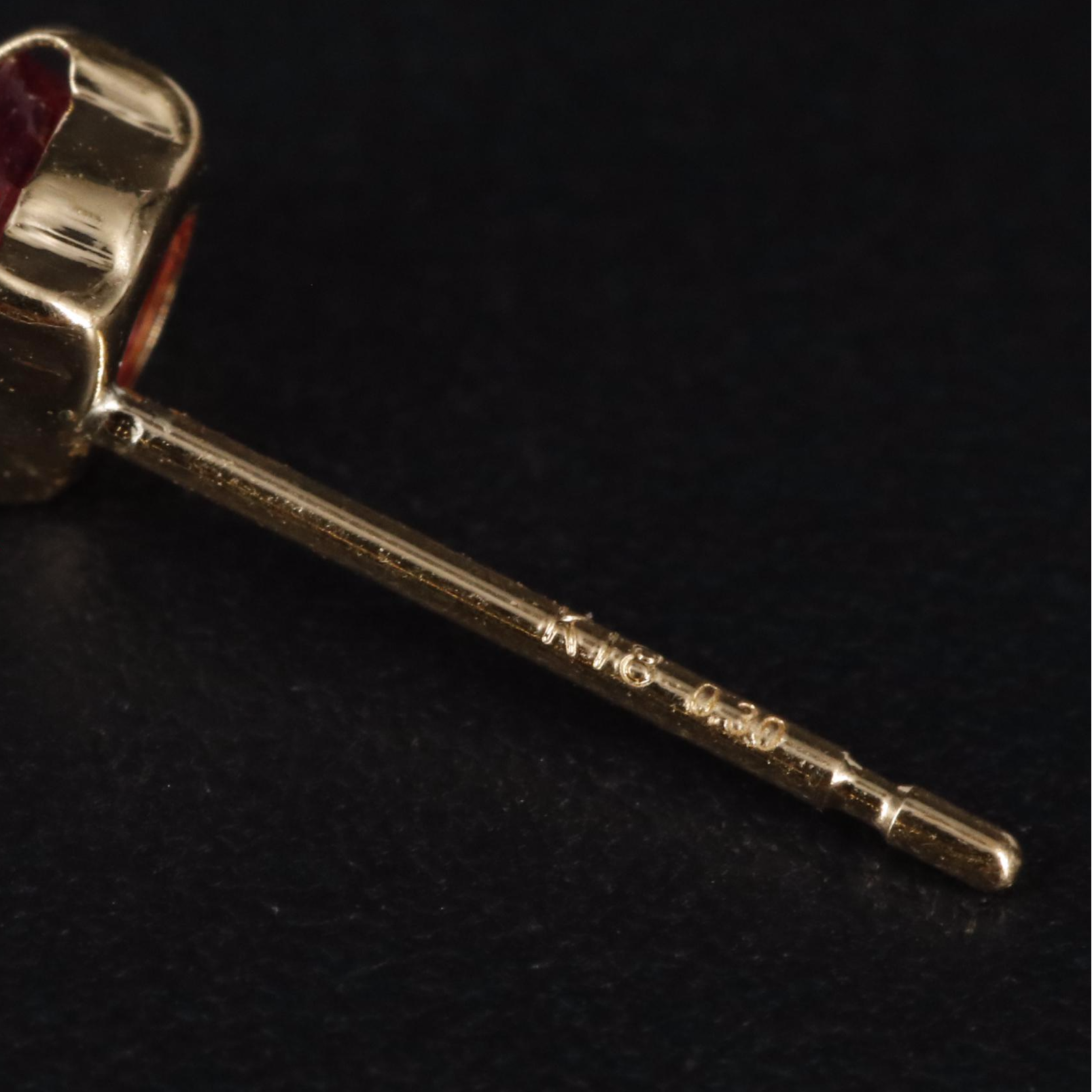 18K Ruby Stud Earrings