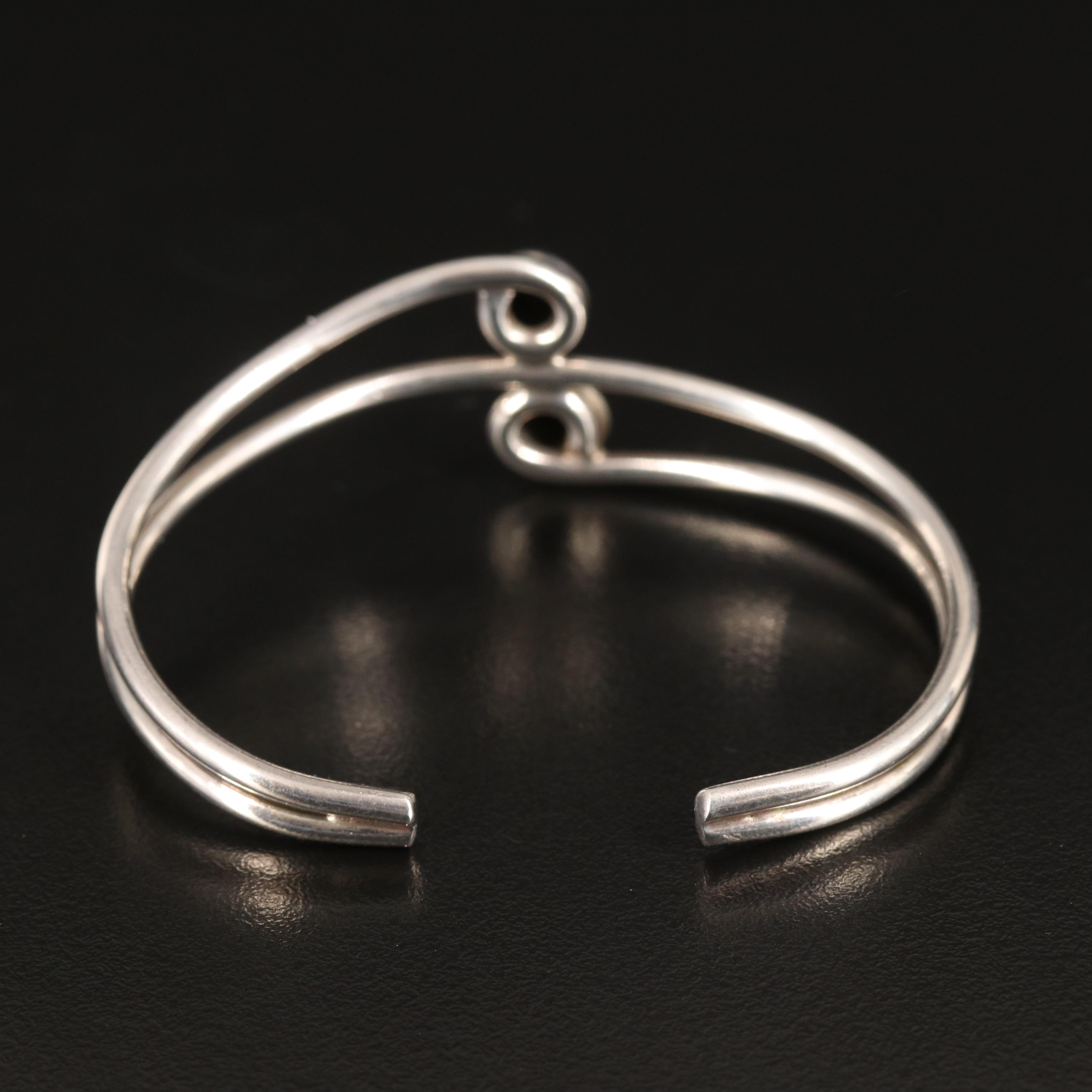 Mexican Sterling Double Ball Cuff