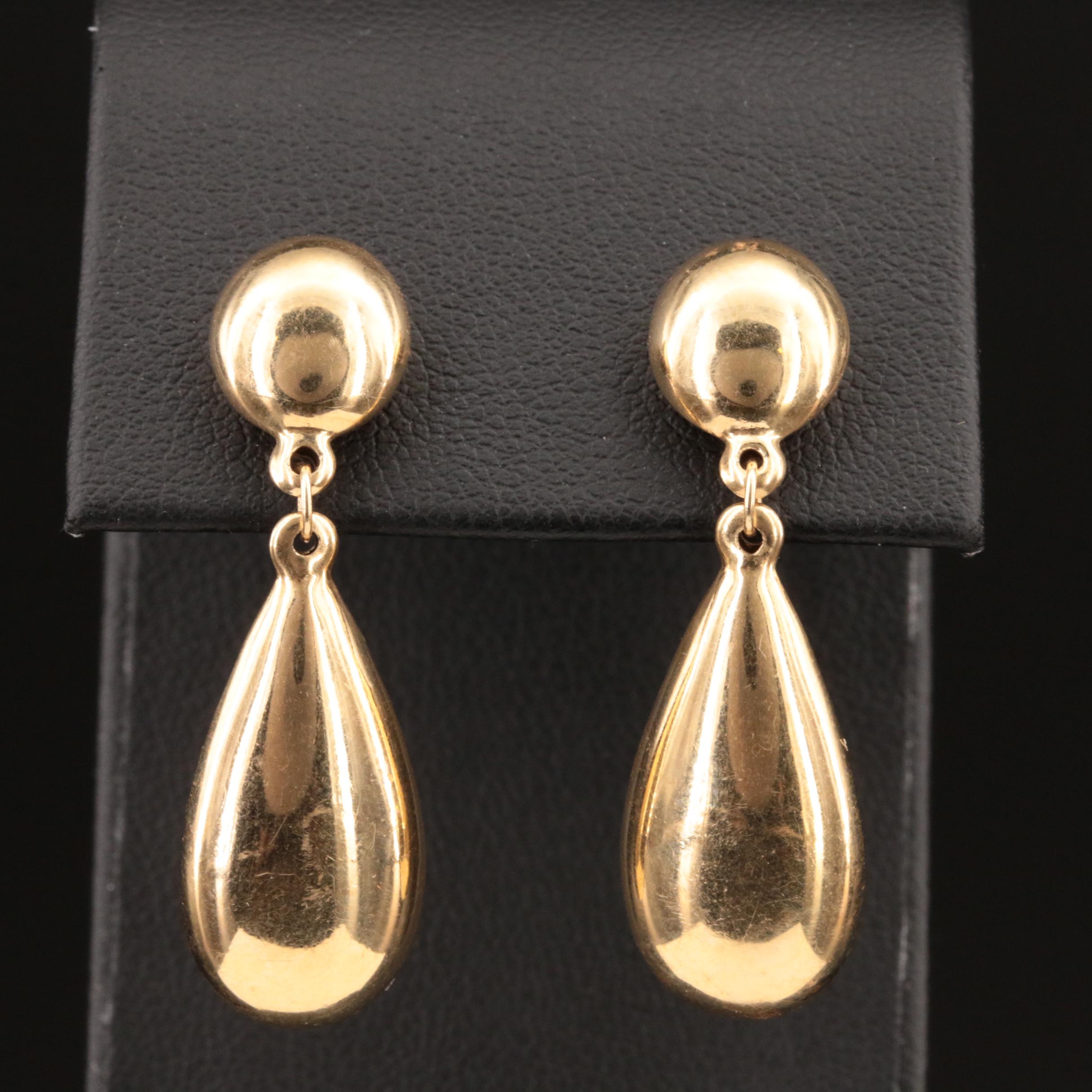 14K Teardrop Earrings