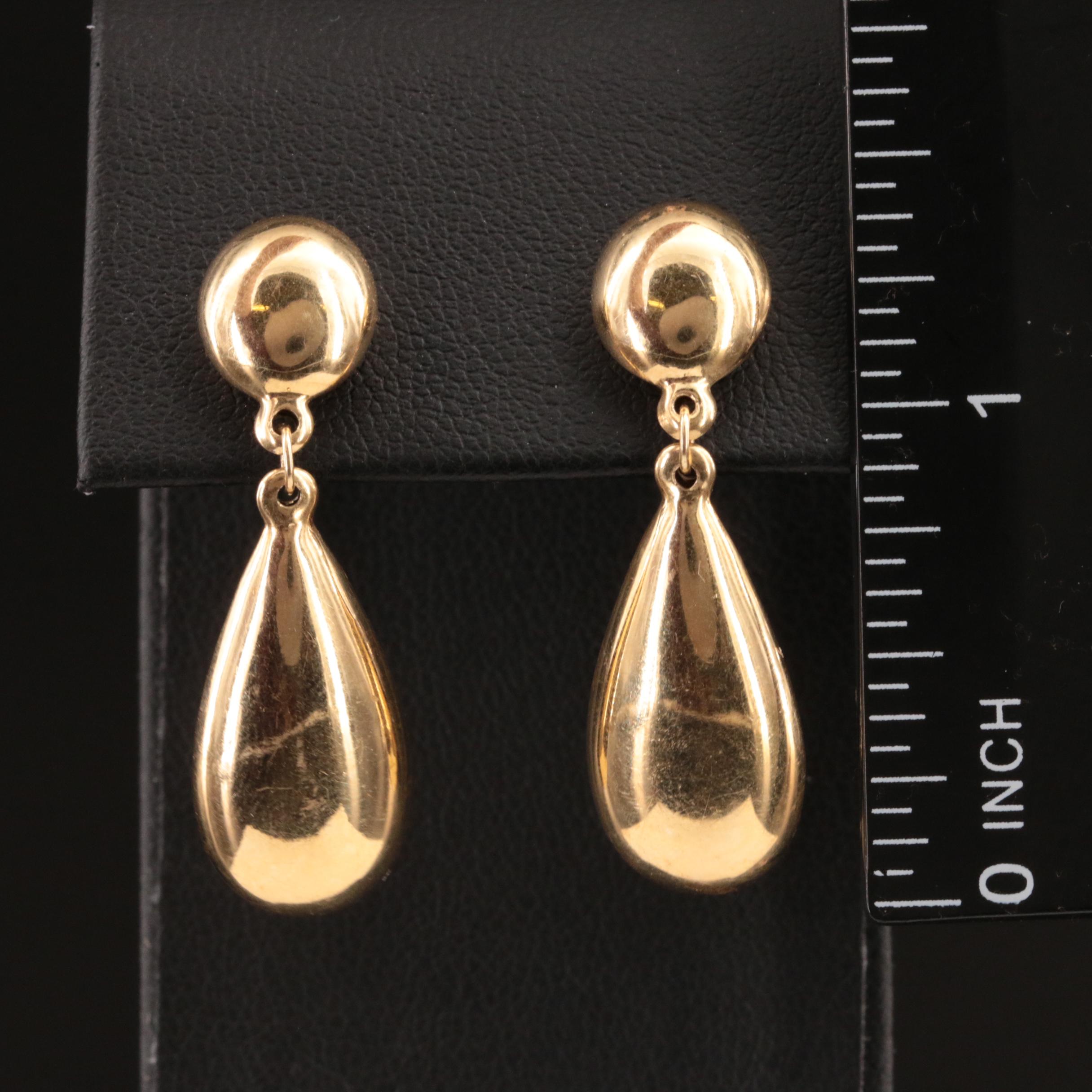 14K Teardrop Earrings