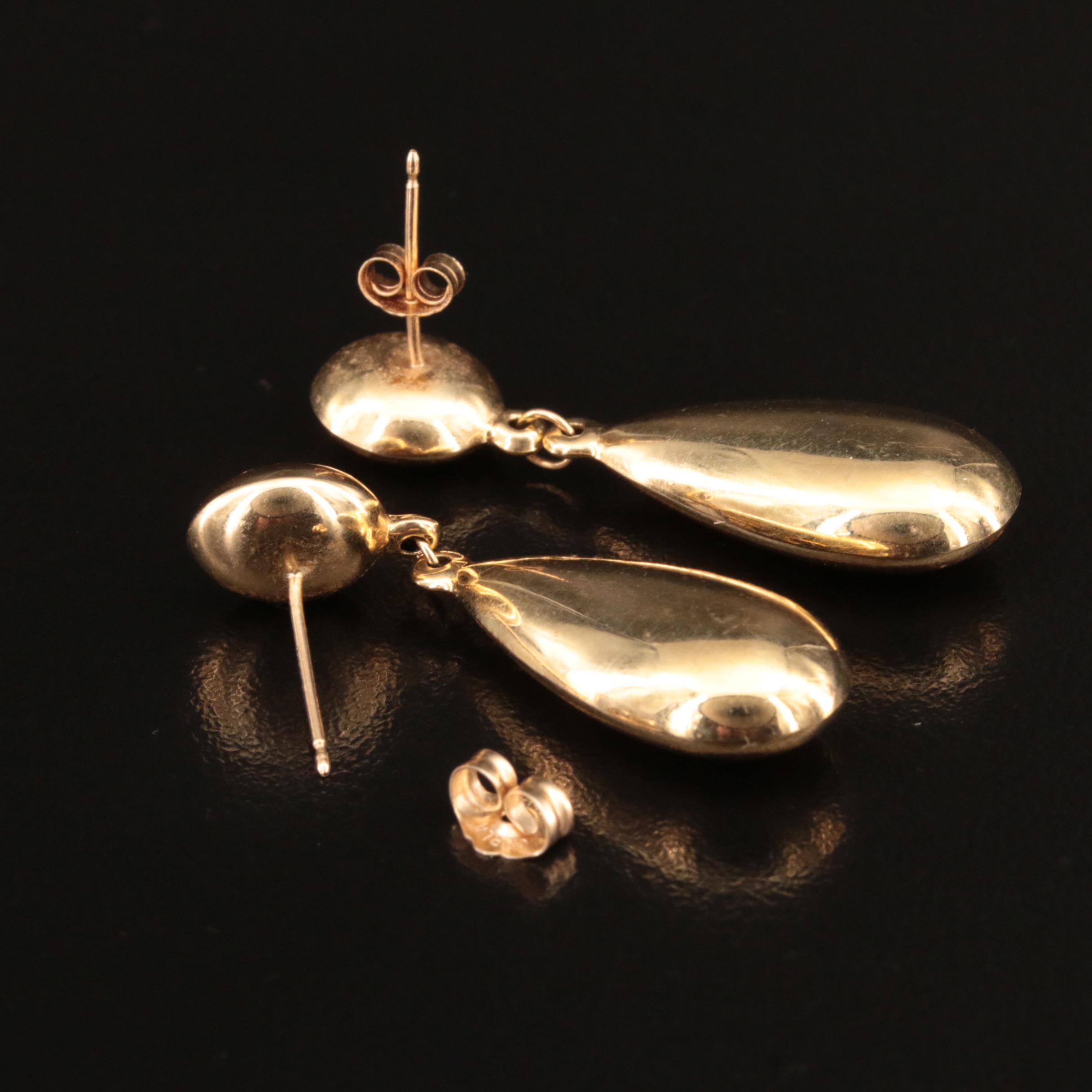 14K Teardrop Earrings