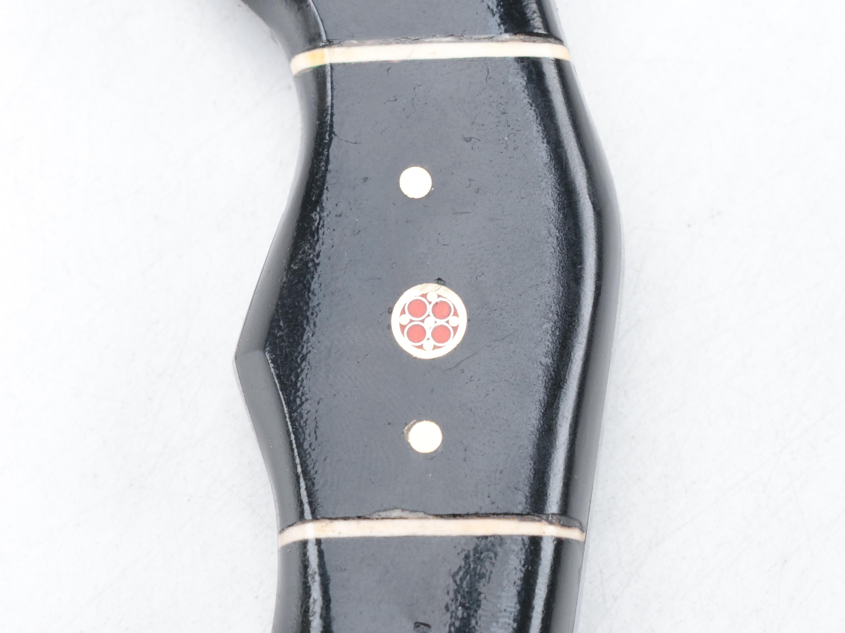 Damascus Steel Karambit Style Knives with Leather Scabbards