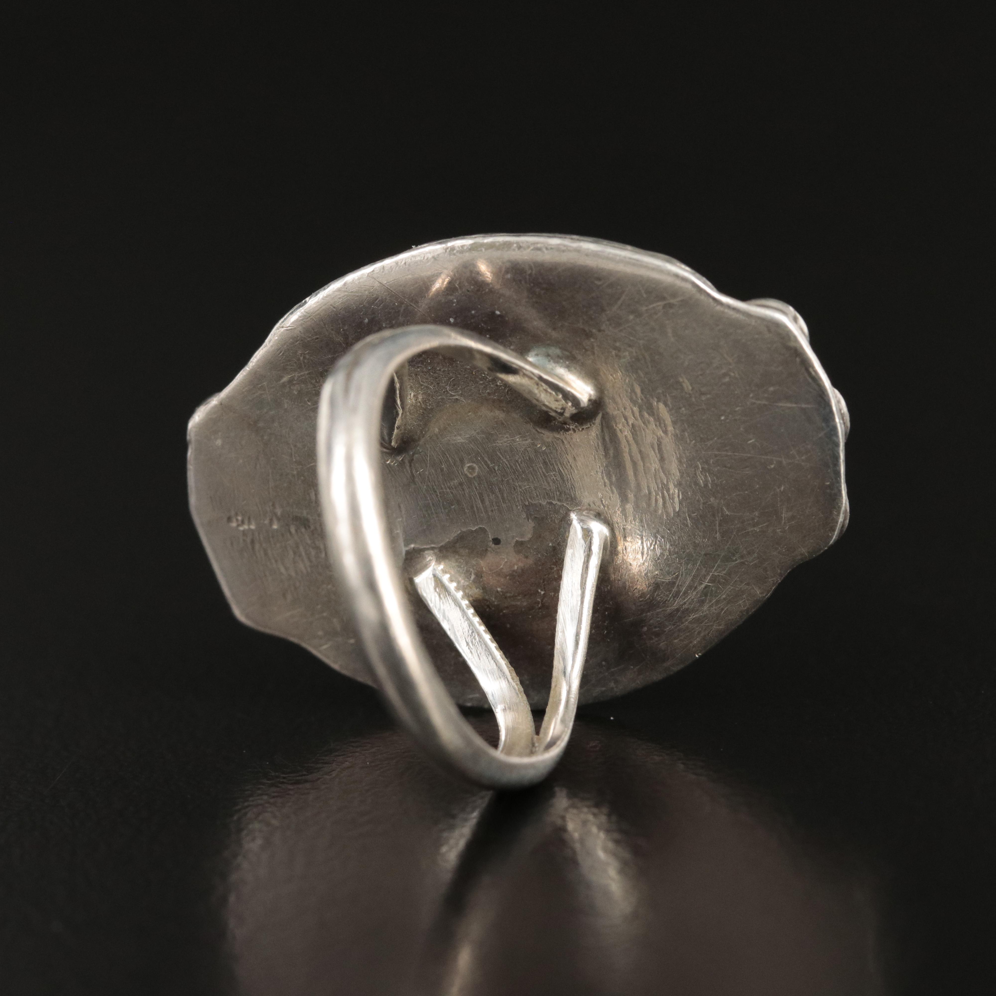Southwestern Sterling Mother-of-Pearl Ring