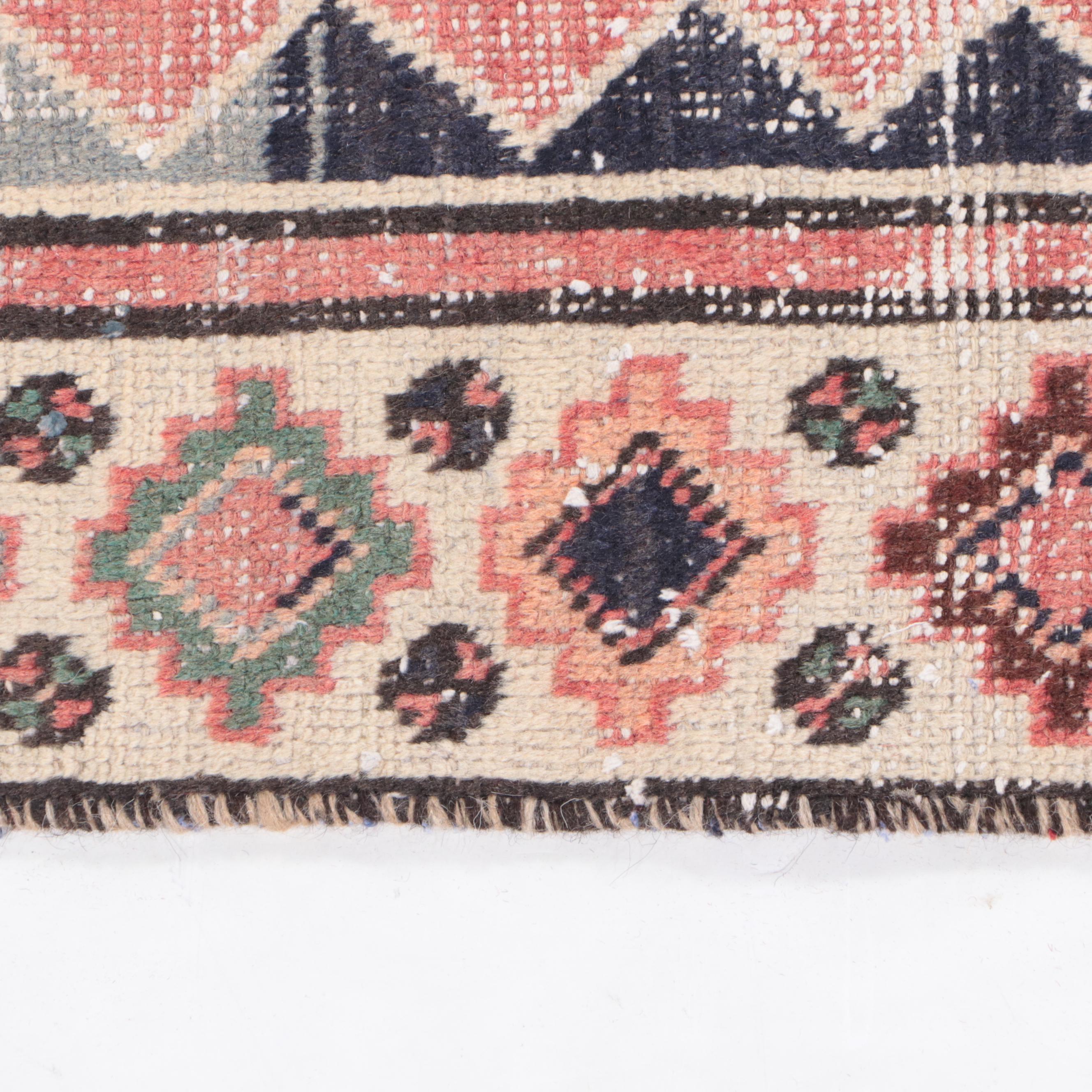 4'3 x 7'3 Hand-Knotted Caucasian Kazak Area Rug
