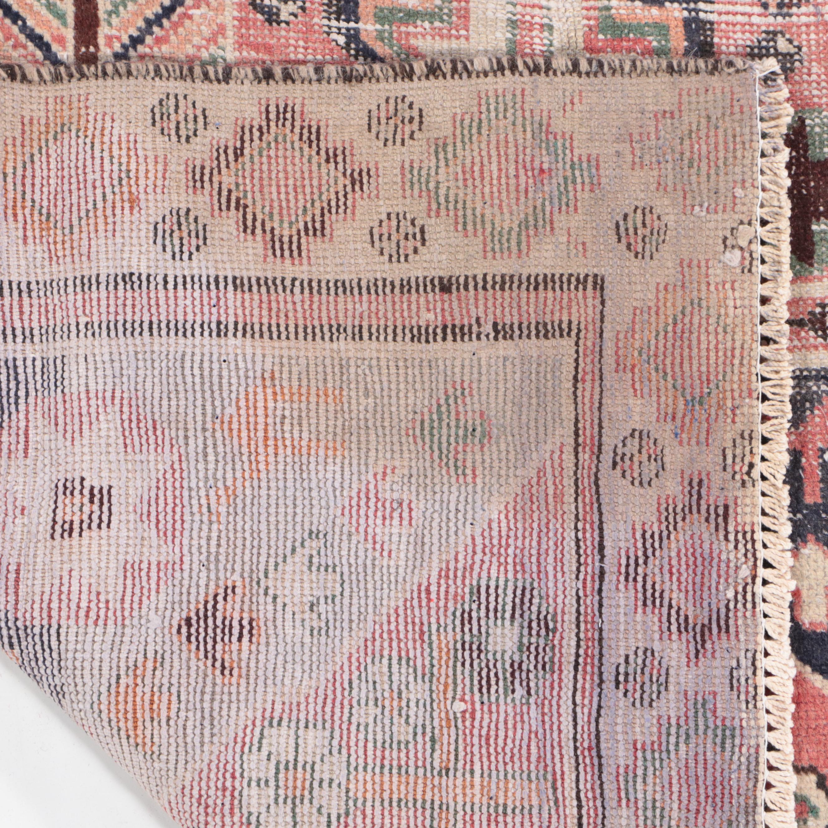 4'3 x 7'3 Hand-Knotted Caucasian Kazak Area Rug