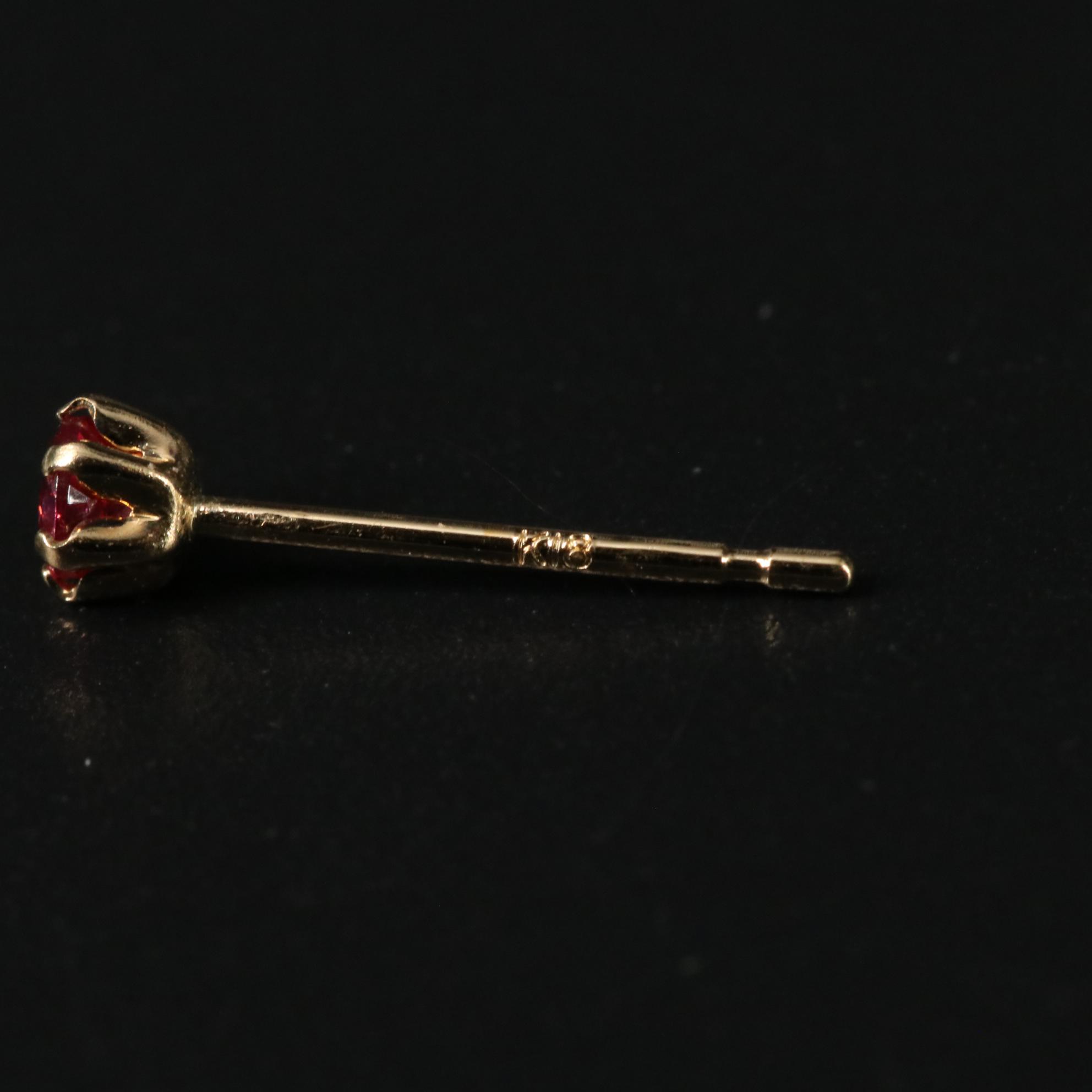 18K 0.14 CTW Red Spinel Earrings