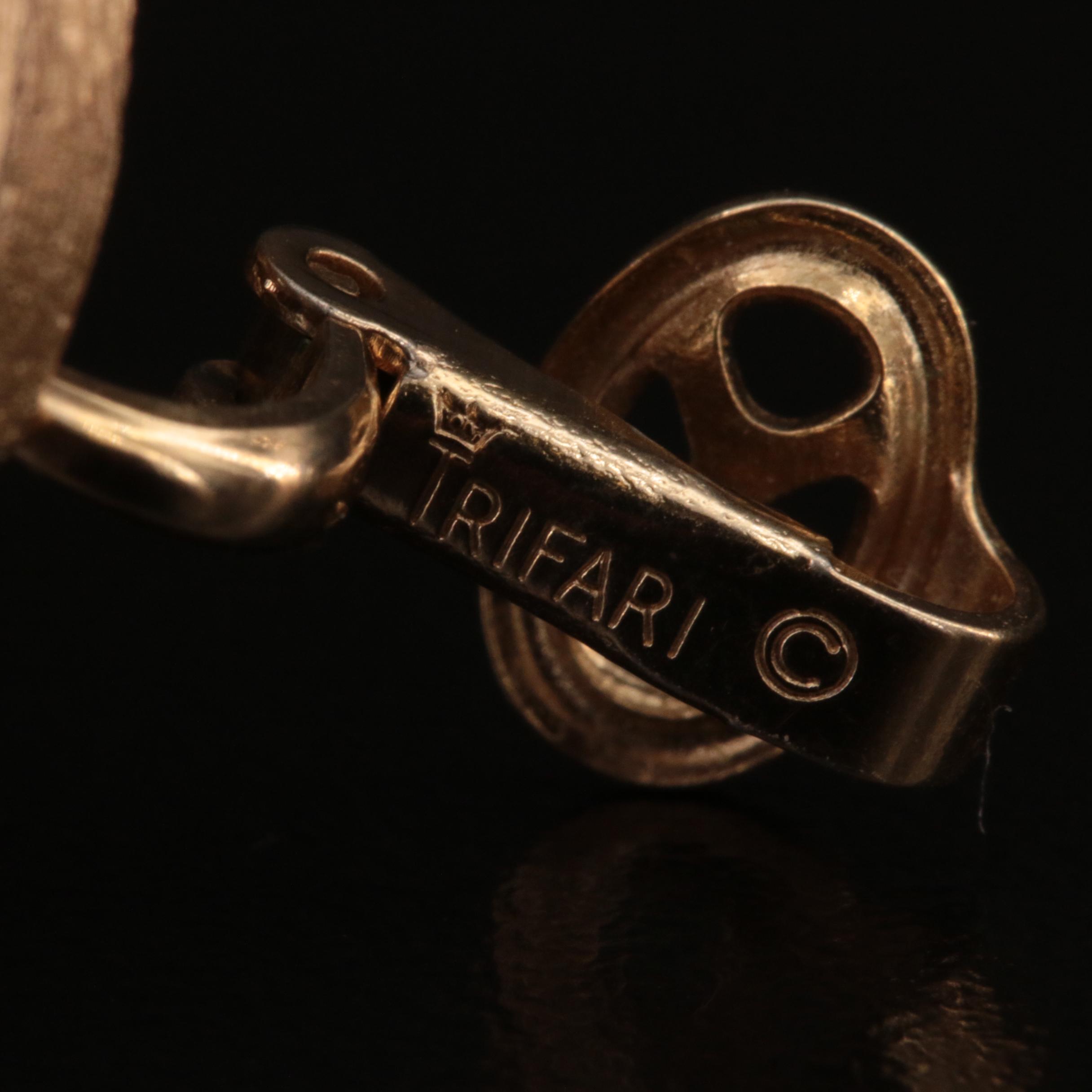 Trifari Floral Spray Earrings