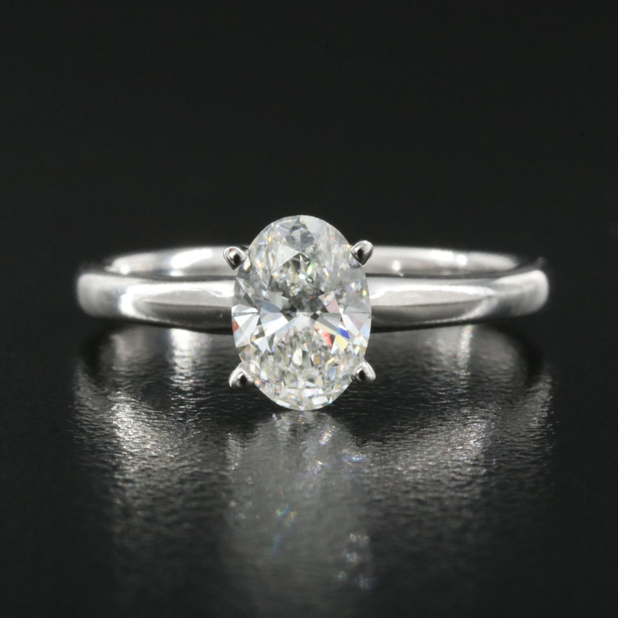 14K 0.86 CT Lab Grown Diamond Solitaire Ring