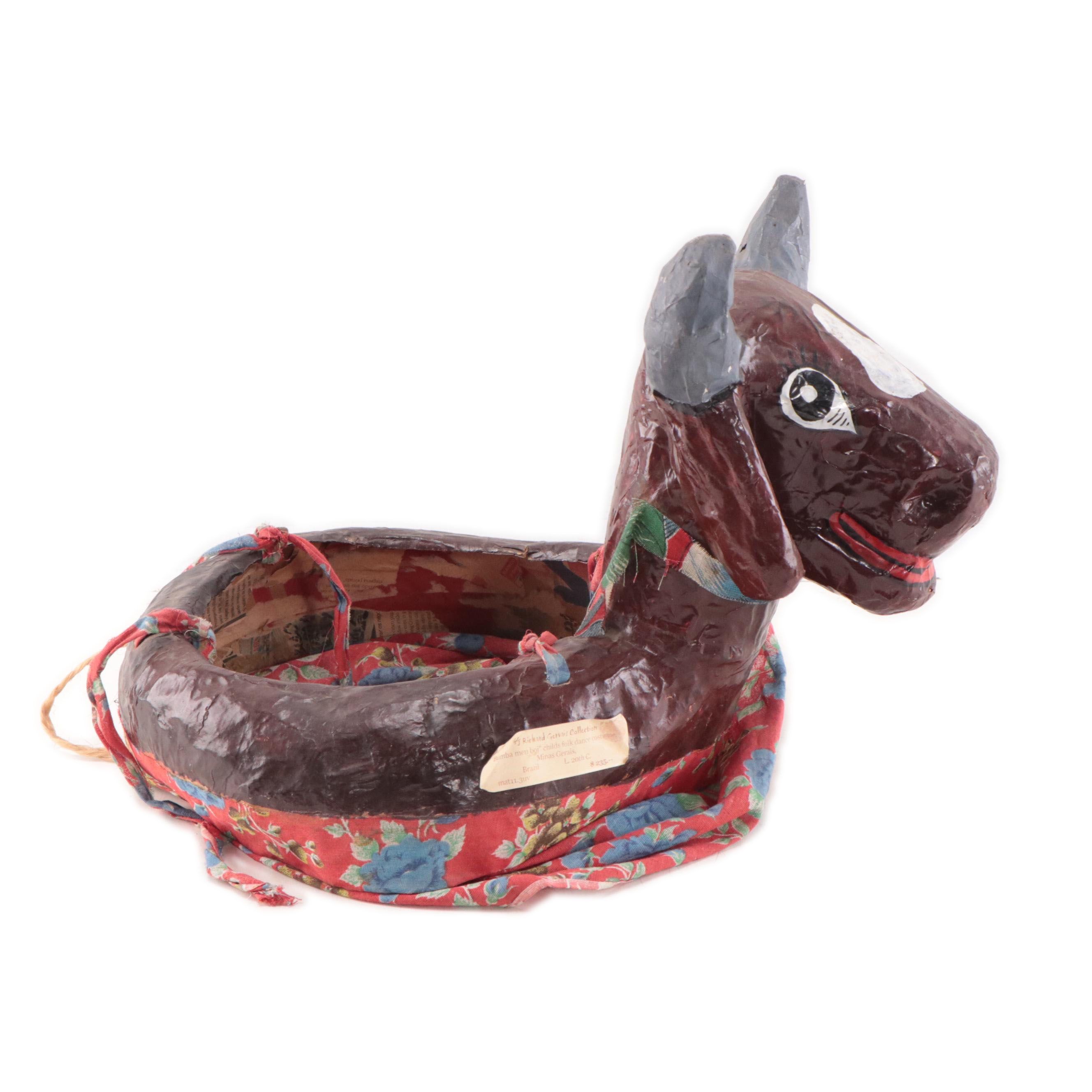 Brazilian Papier-Mâché Child's Folk Dance Costume, Late 20th Century