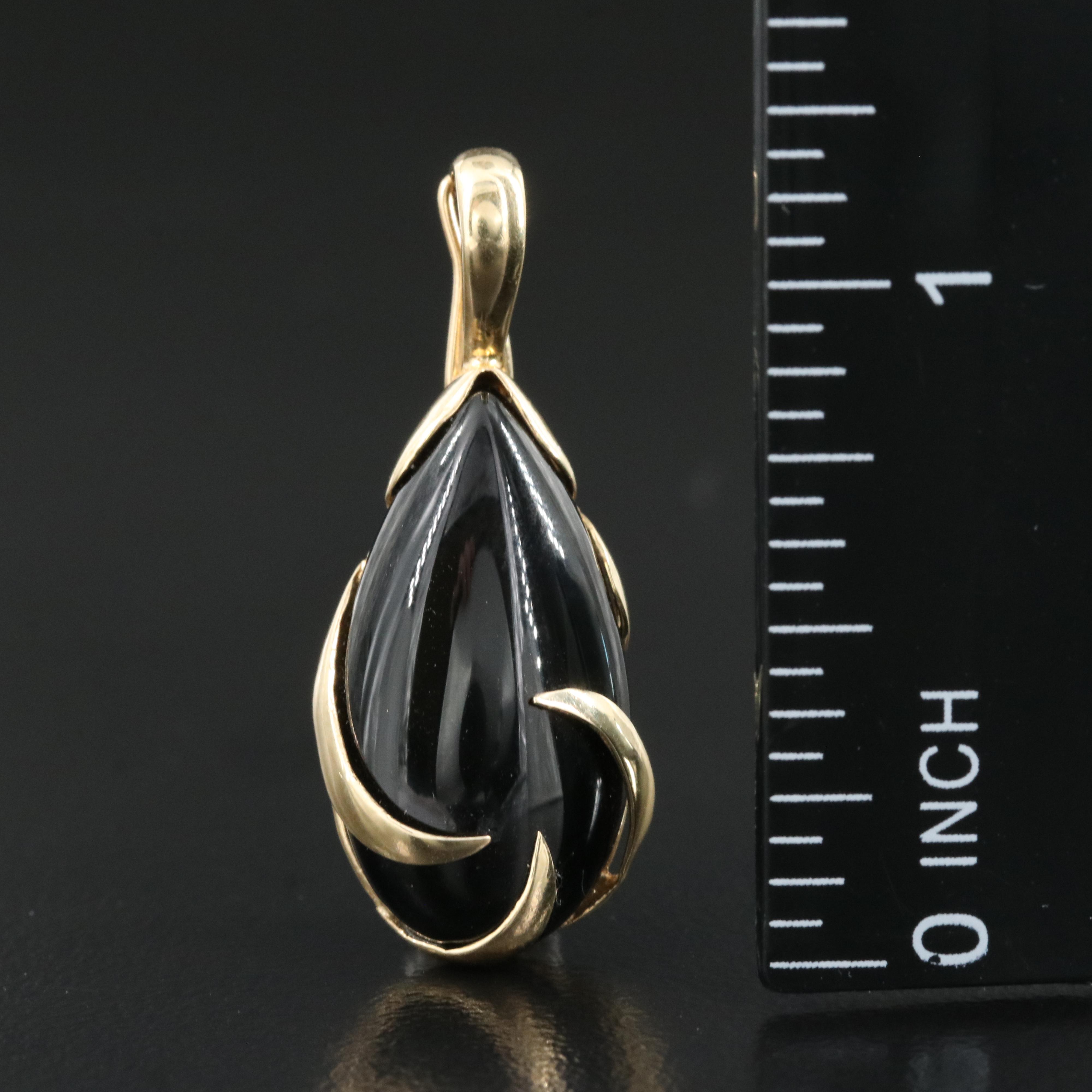 14K Black Onyx Enhancer Pendant