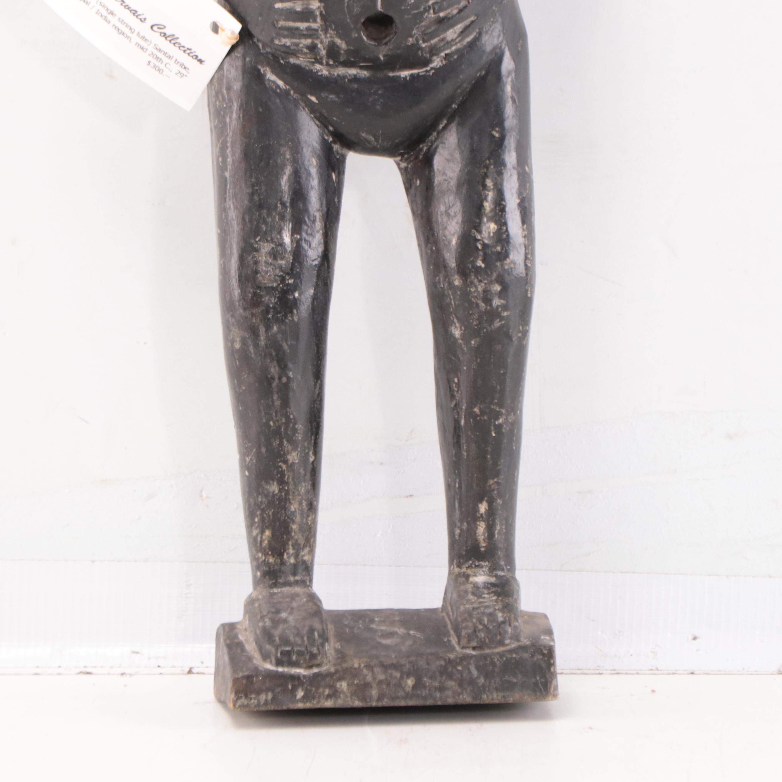 Handcarved Huka Banam Wood Figure, Mid-20th Century