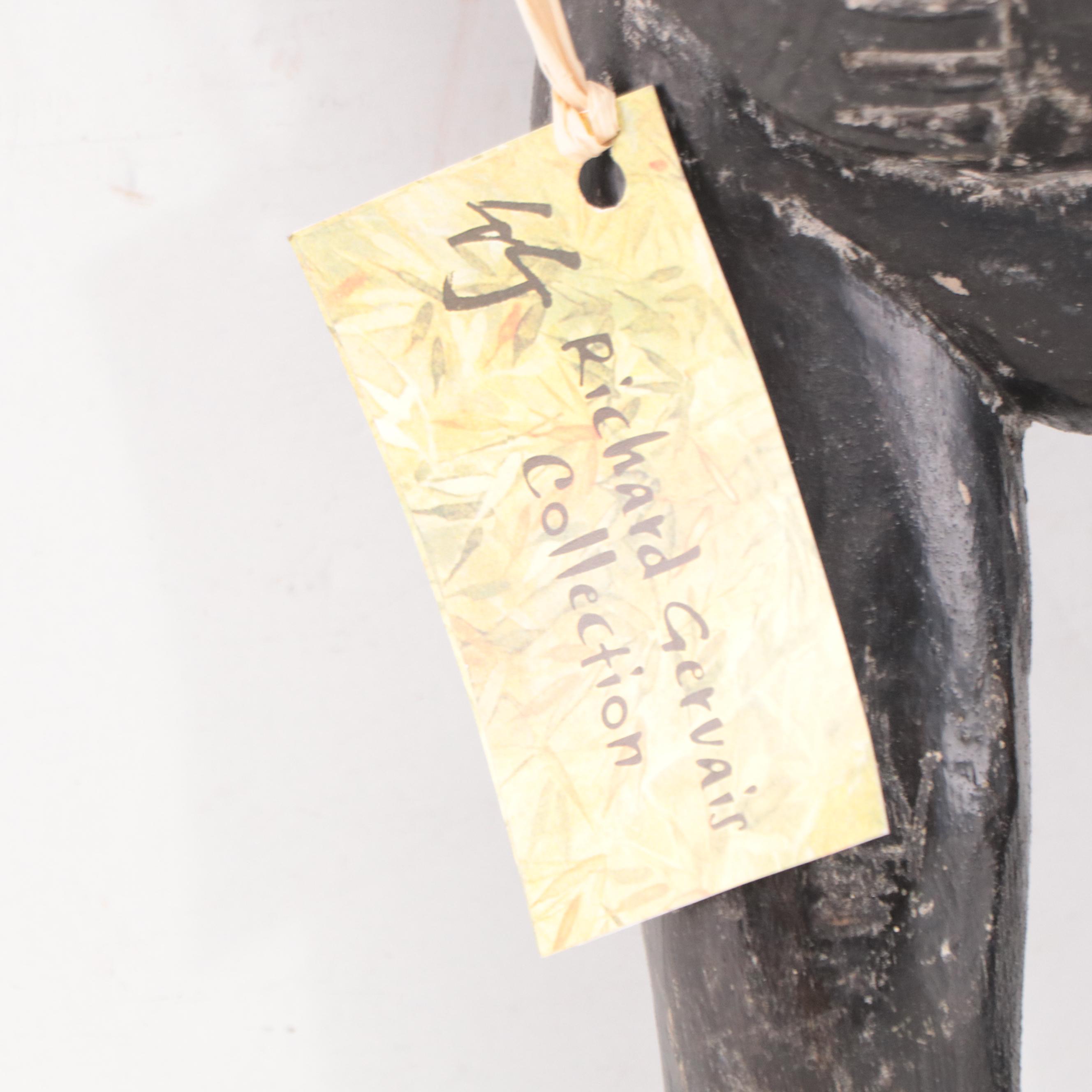 Handcarved Huka Banam Wood Figure, Mid-20th Century