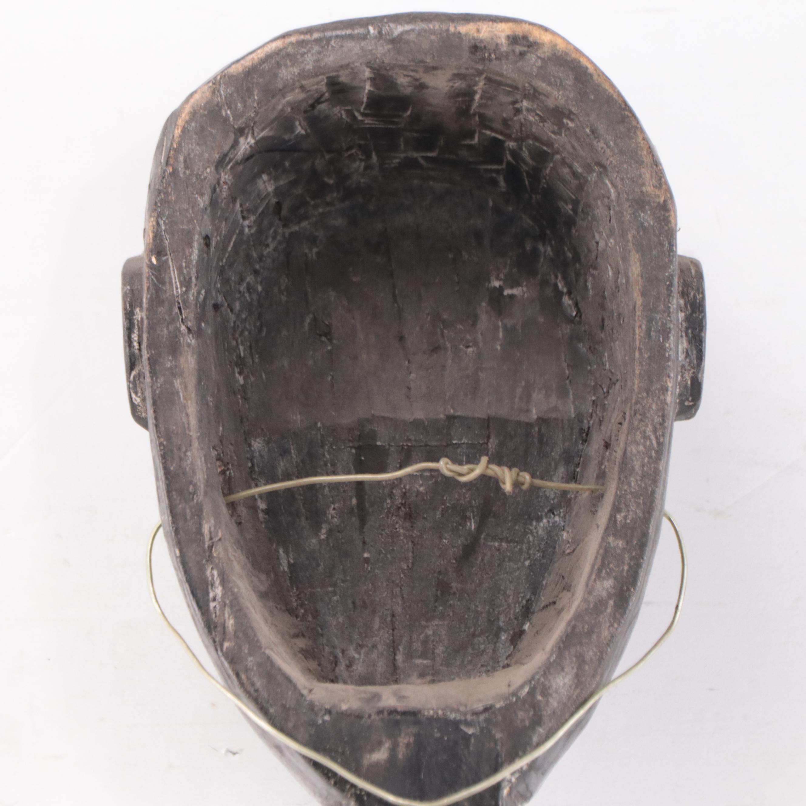 Handcarved Huka Banam Wood Figure, Mid-20th Century