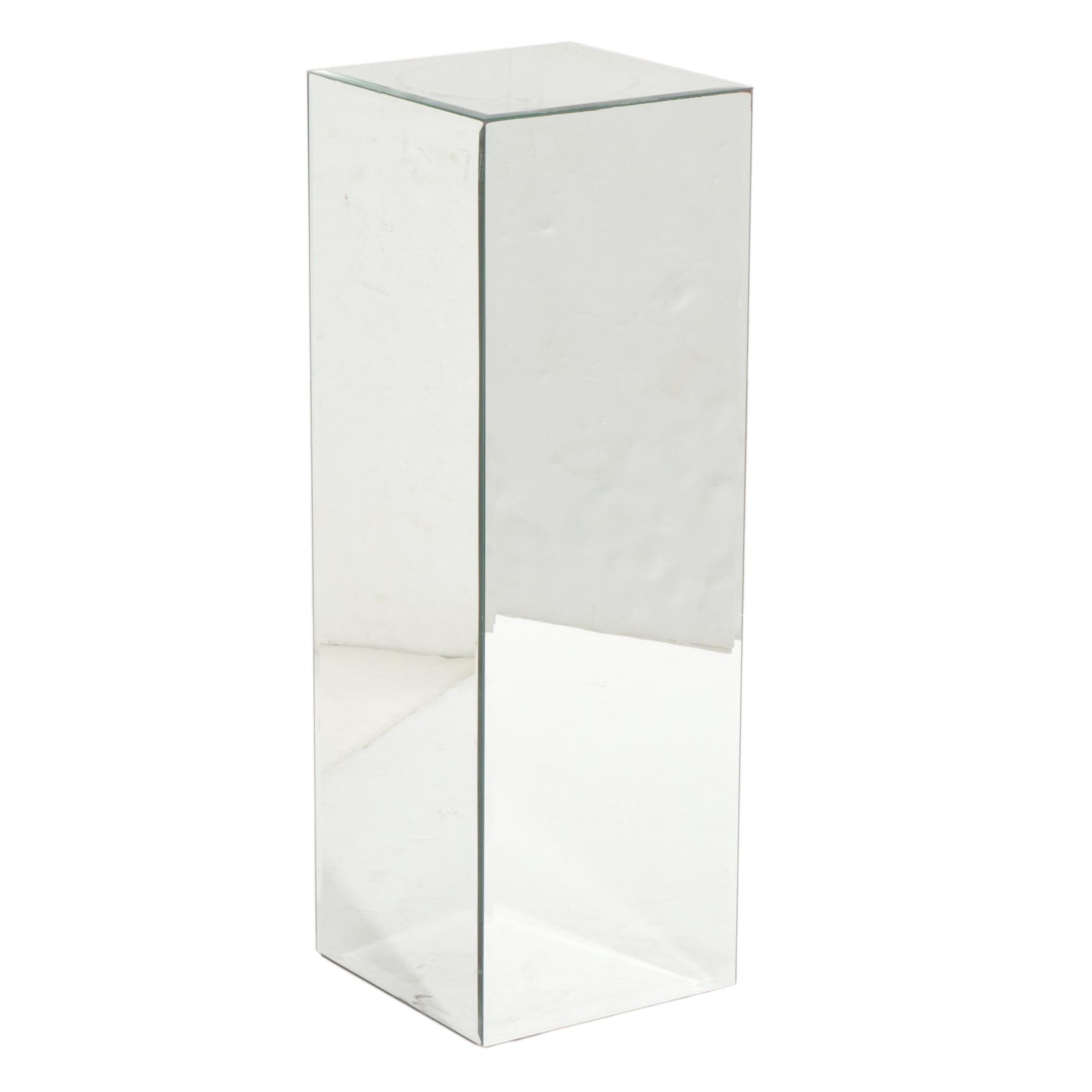 Mirrored Square Pedestal, 21st Century