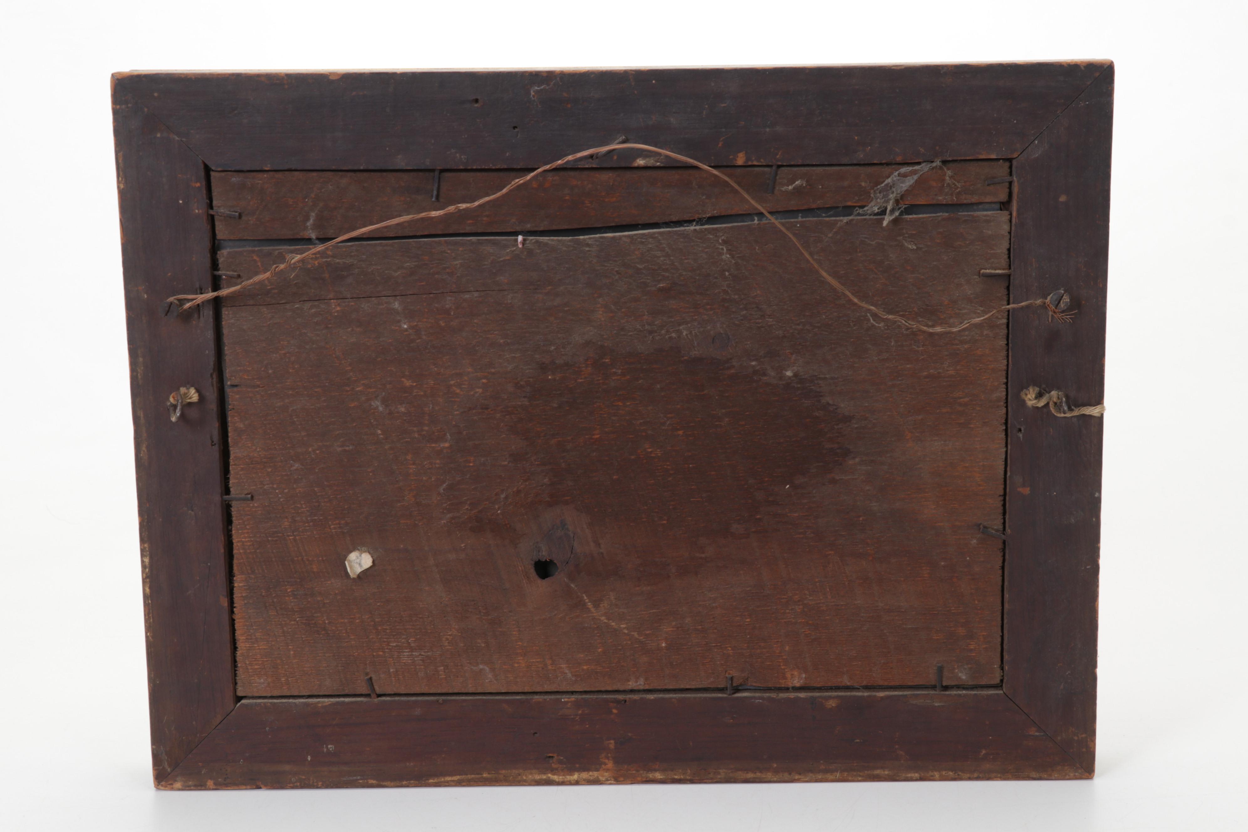 Bucolic Landscape Oil Painting of Cows in Pasture, Late 19th Century