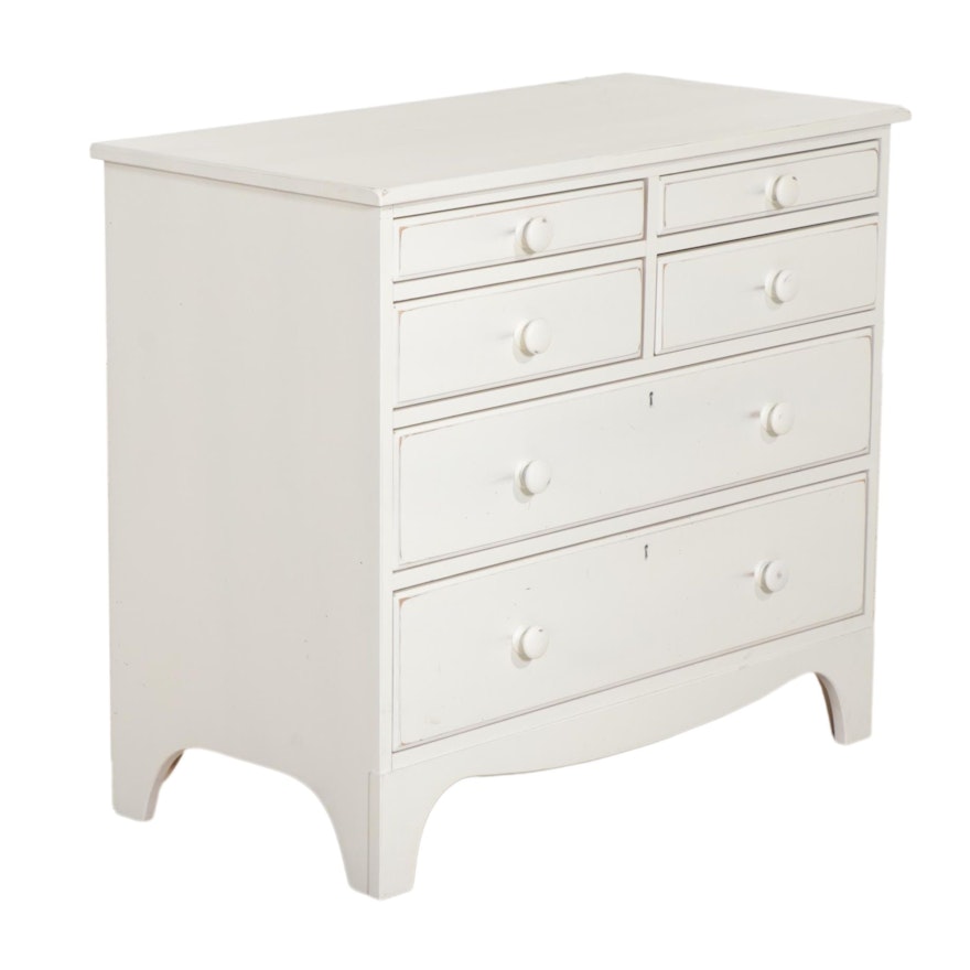 Durham Furniture White Painted Wood Chest of Drawers, 21st Century