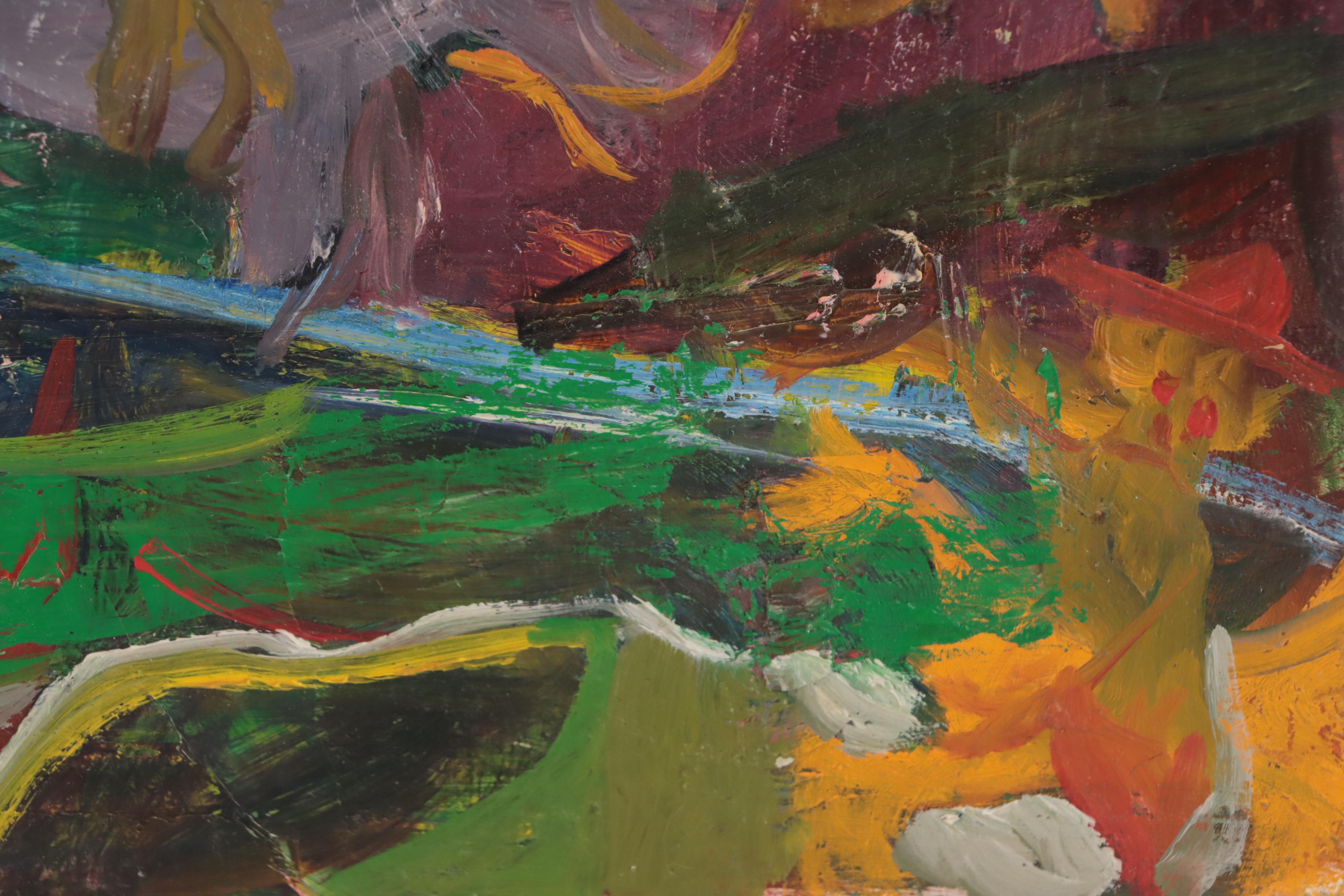 Chuck Barr Abstract Oil Painting