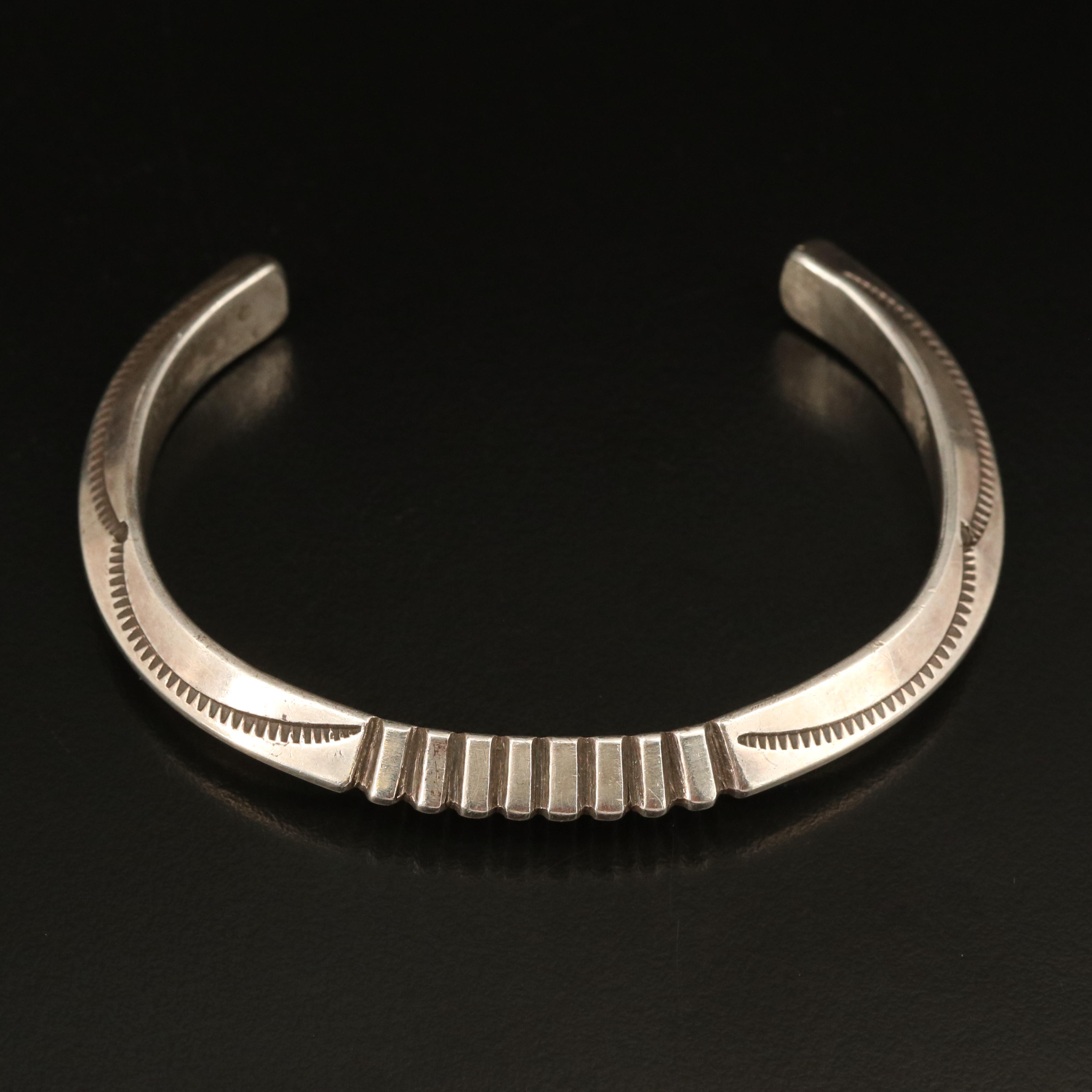 Southwestern Sterling Knife-Edge Cuff