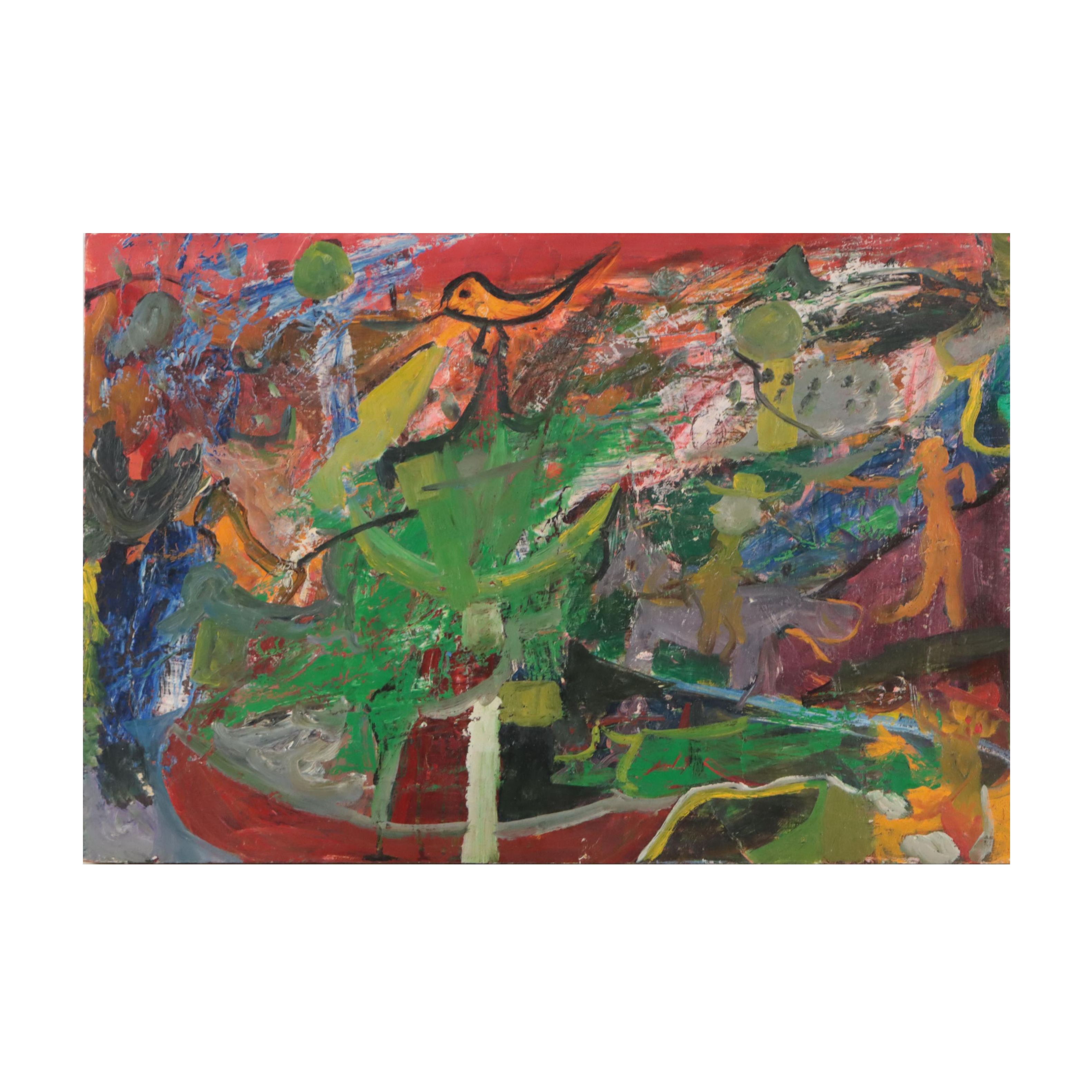 Chuck Barr Abstract Oil Painting