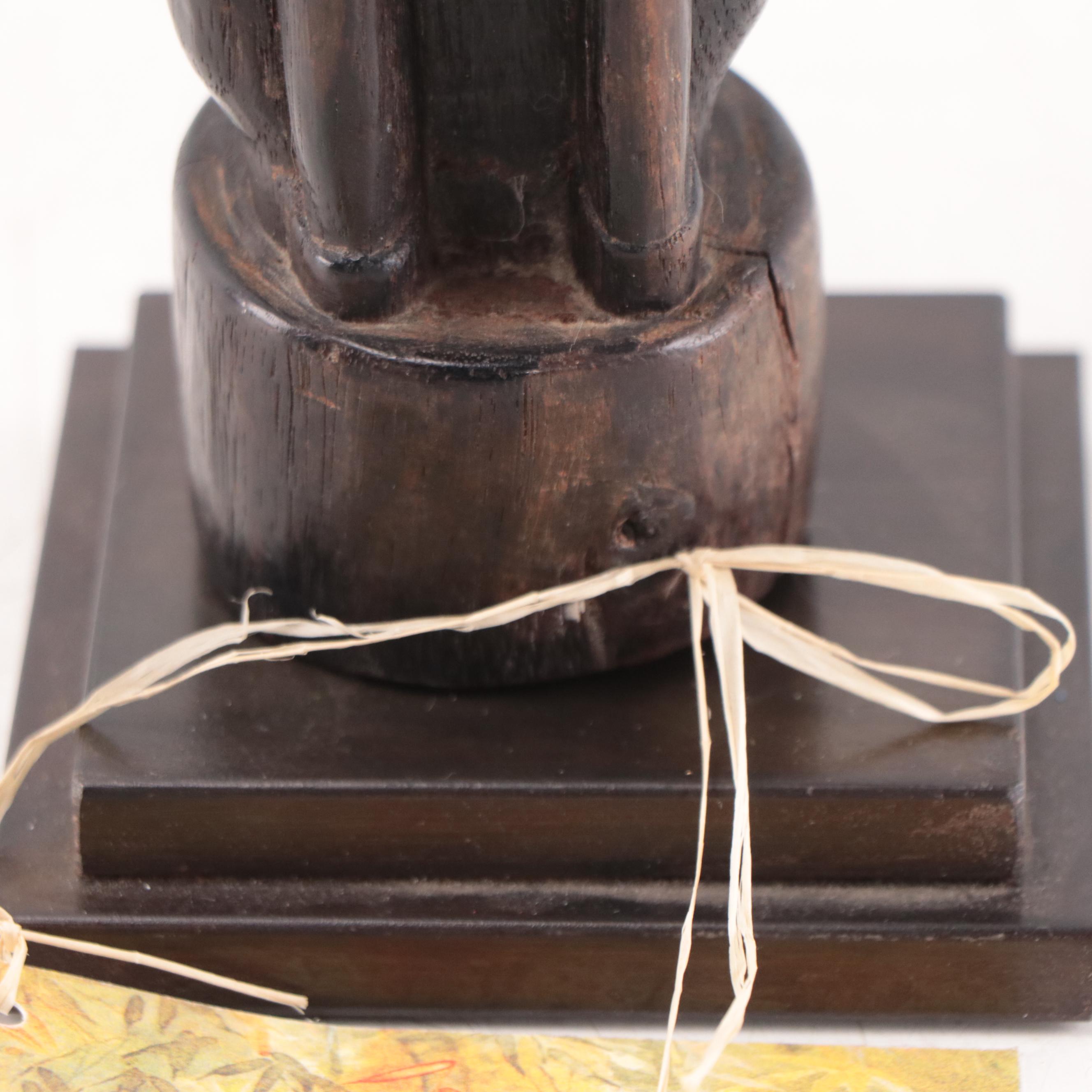 Timor Hand-Carved Wood Ancestor Figure, Mid-20th Century