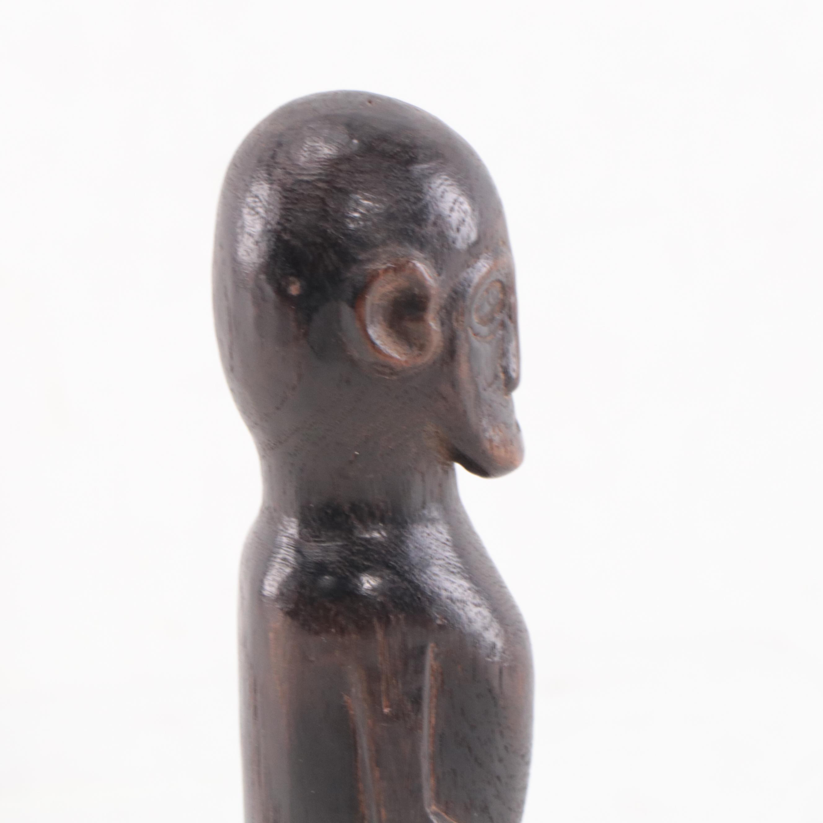Timor Hand-Carved Wood Ancestor Figure, Mid-20th Century