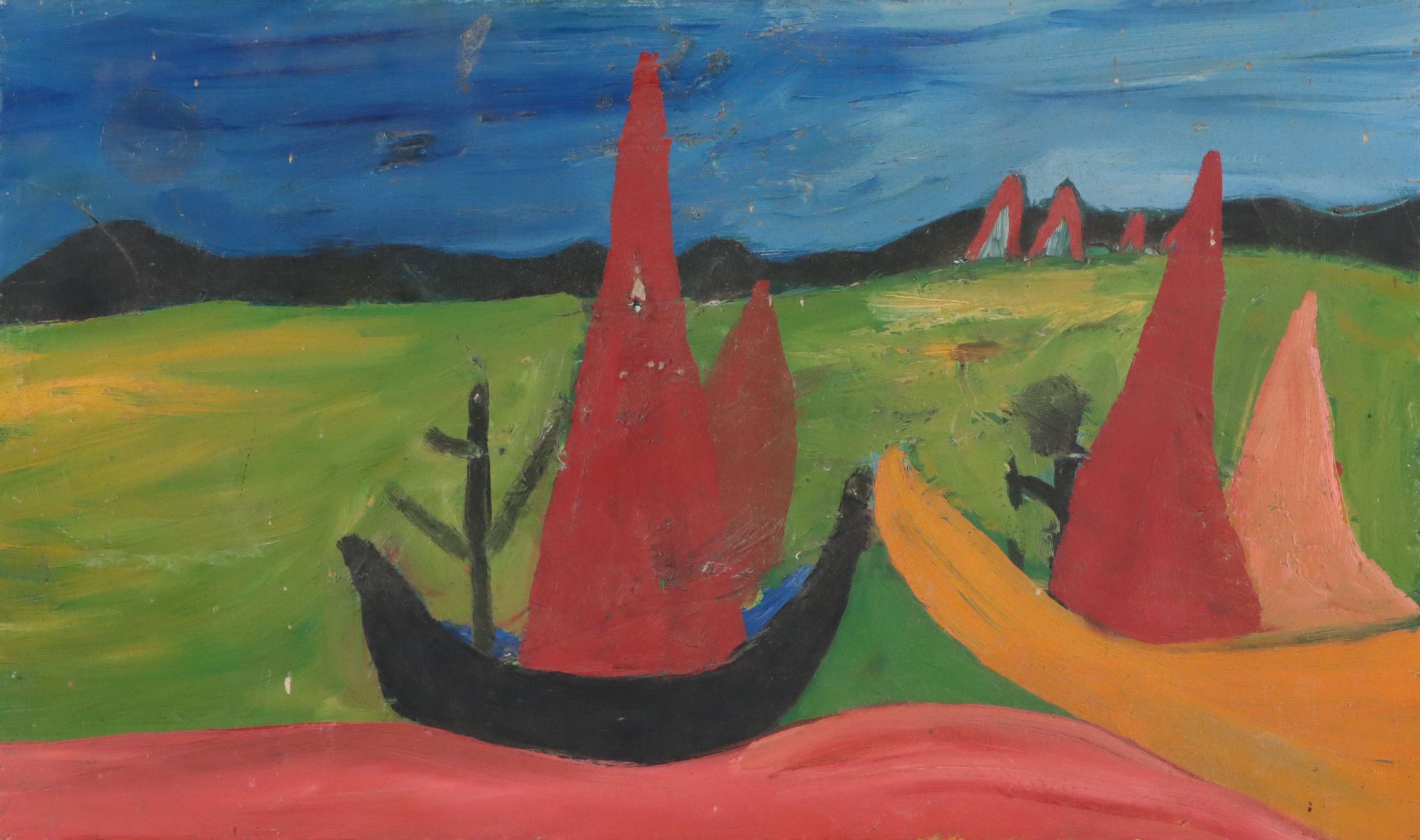 Chuck Barr Abstract Oil Painting