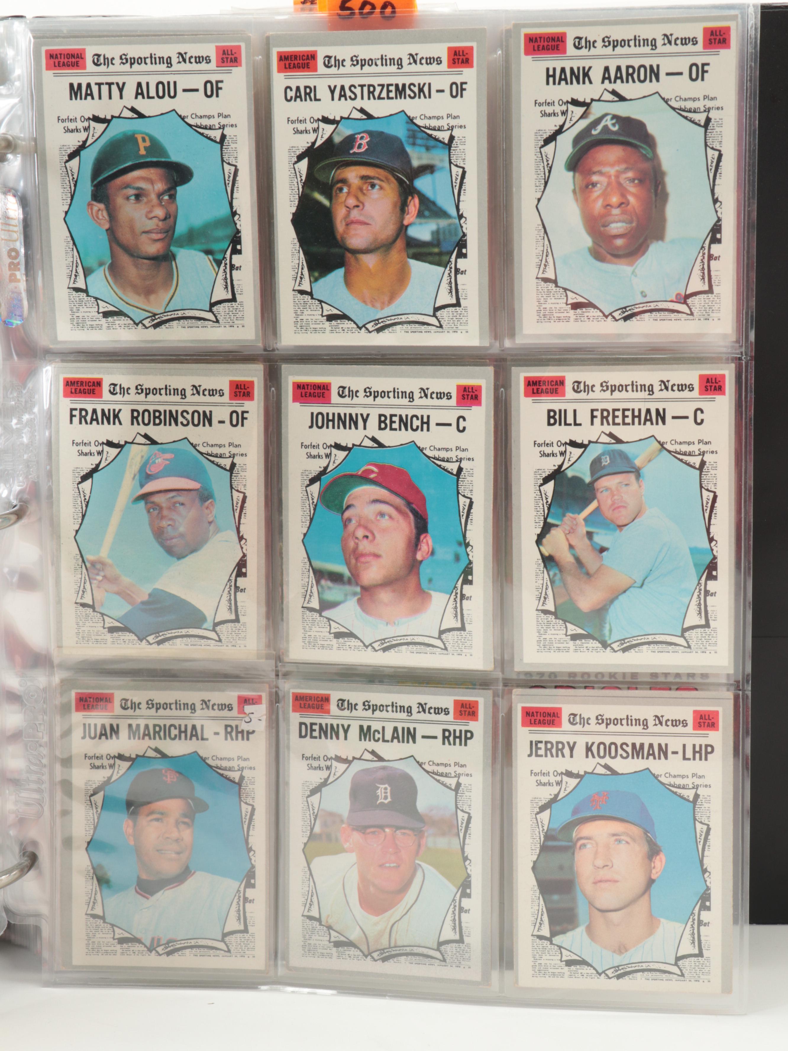 1970 Topps Baseball Cards Complete Set Including Thurman Munson Rookie