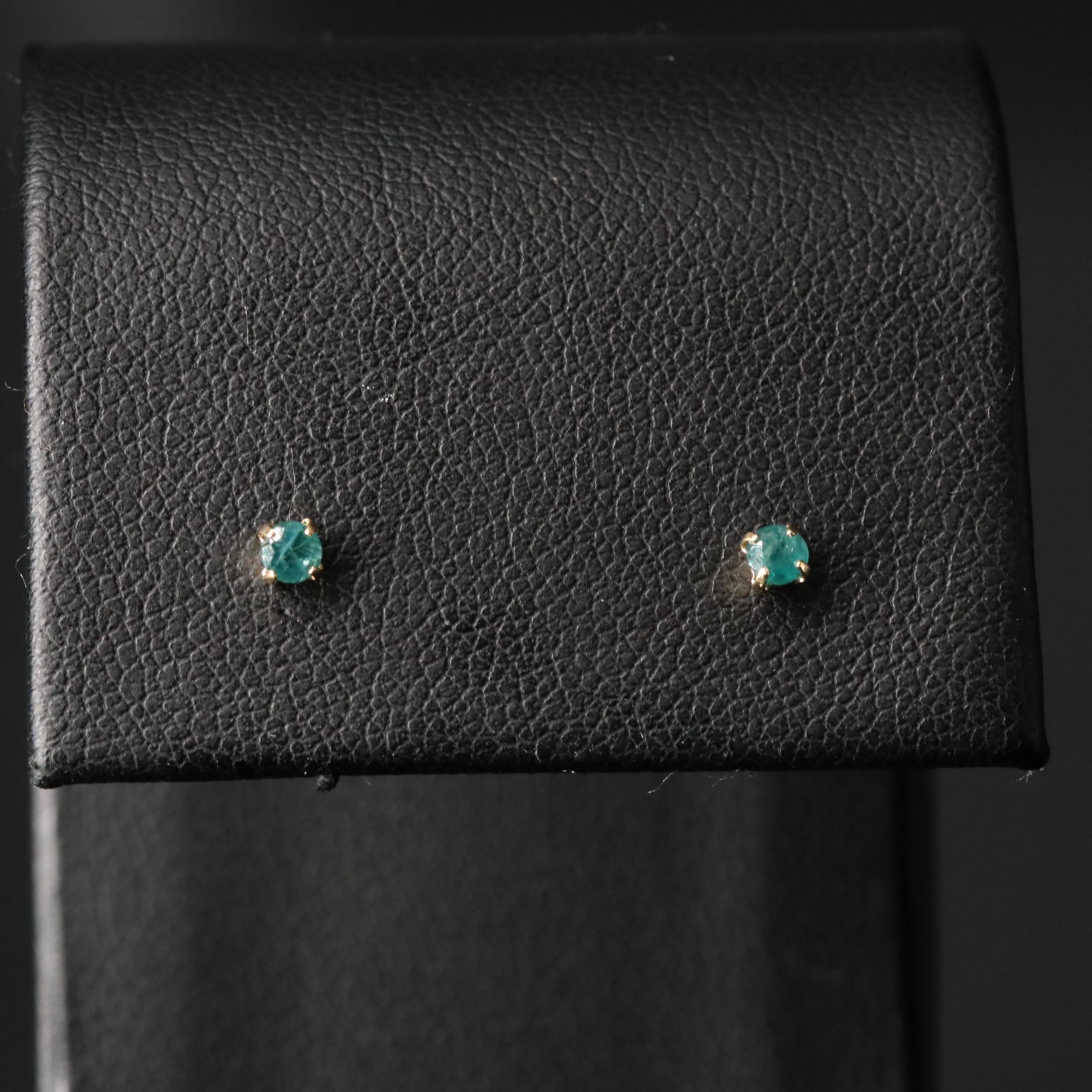 18K 0.14 CTW Grandidierite Earrings