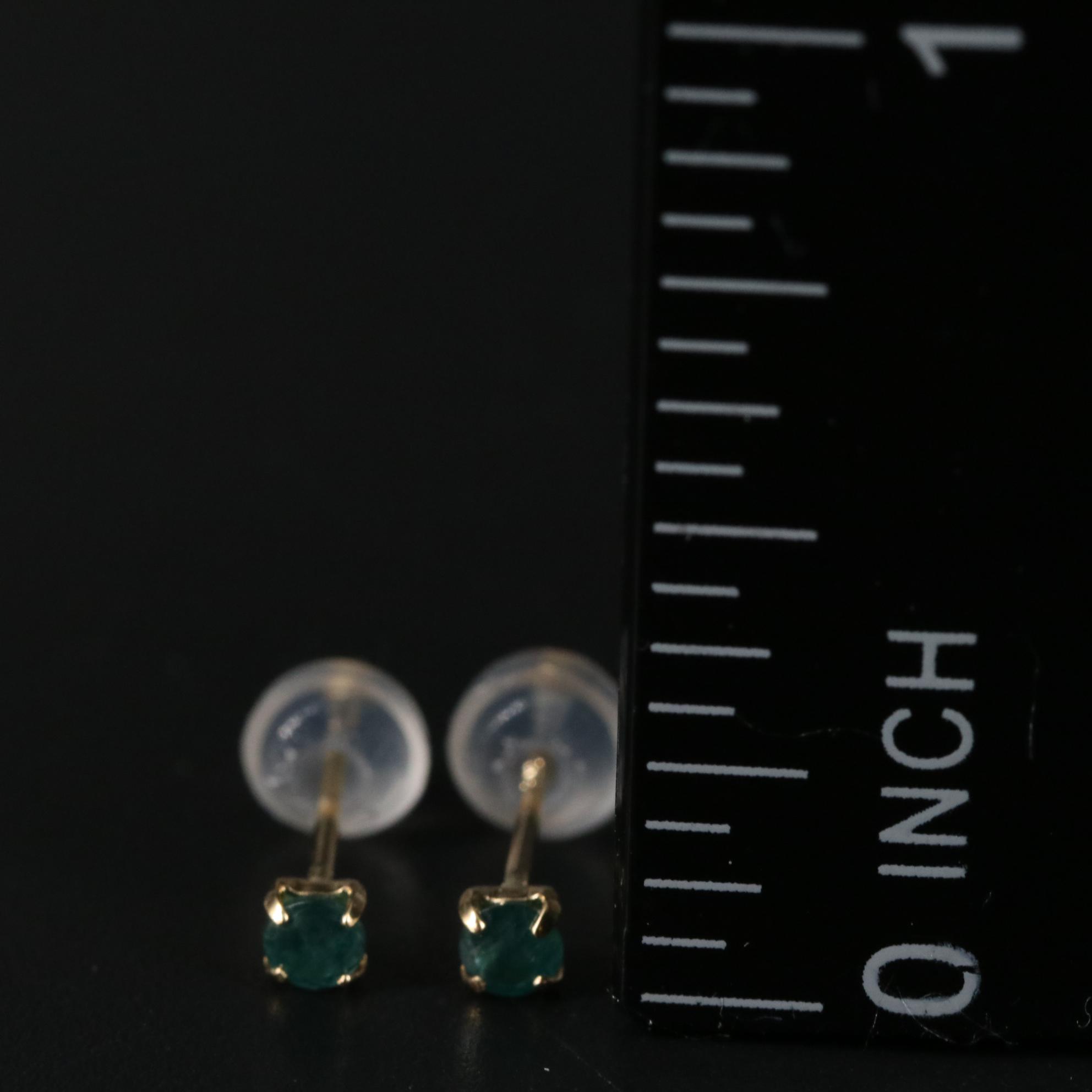 18K 0.14 CTW Grandidierite Earrings