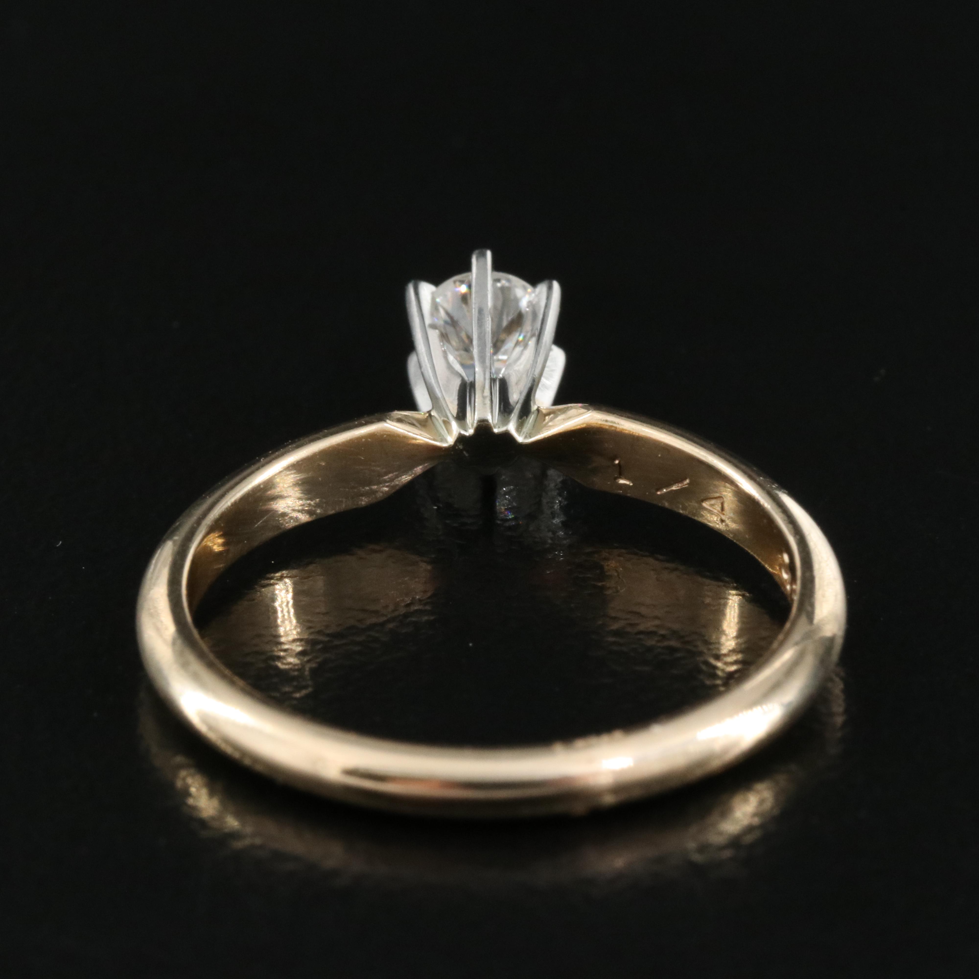 14K 0.23 CT Diamond Solitaire Ring