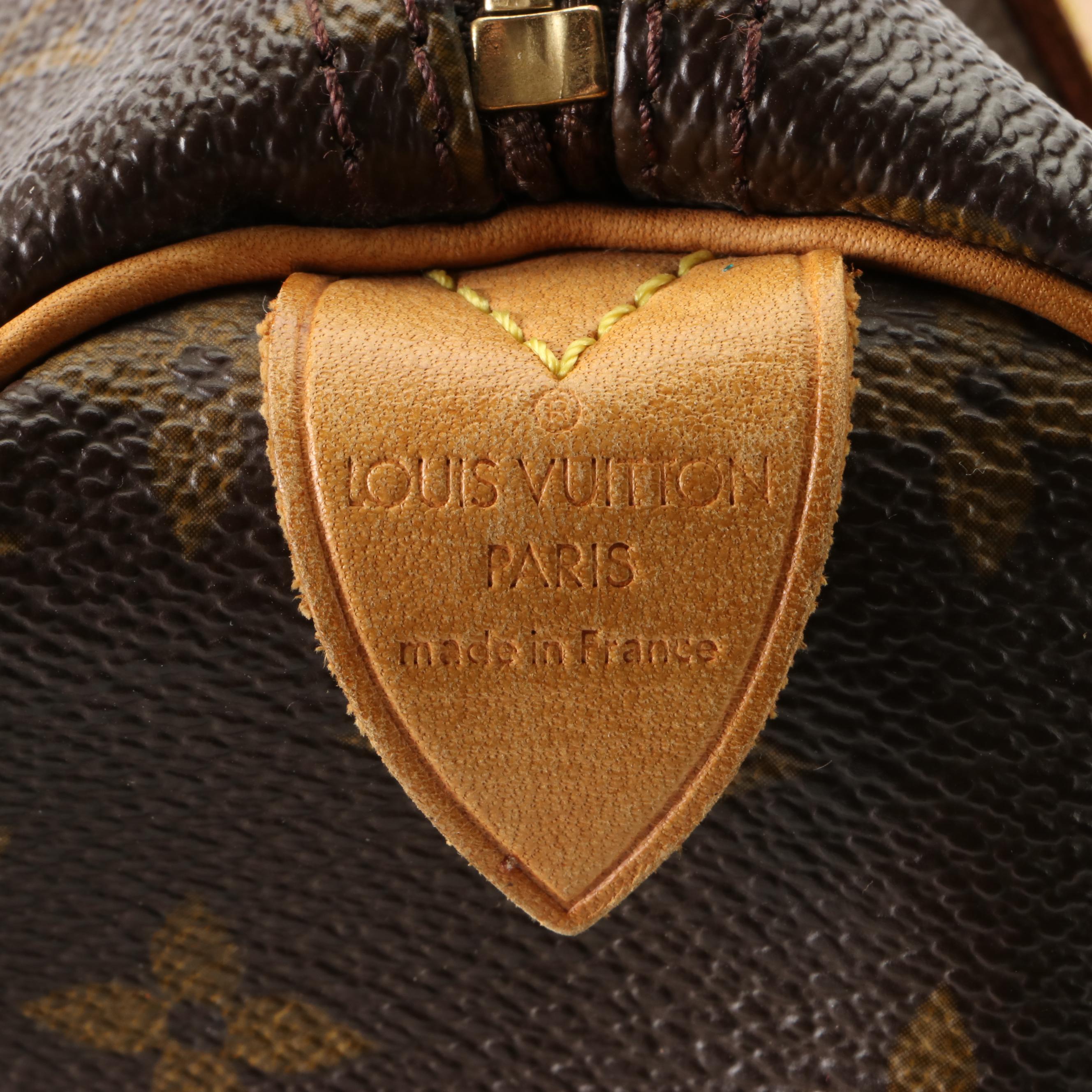 Louis Vuitton Speedy 30 Bag in Monogram Canvas and Vachetta Leather