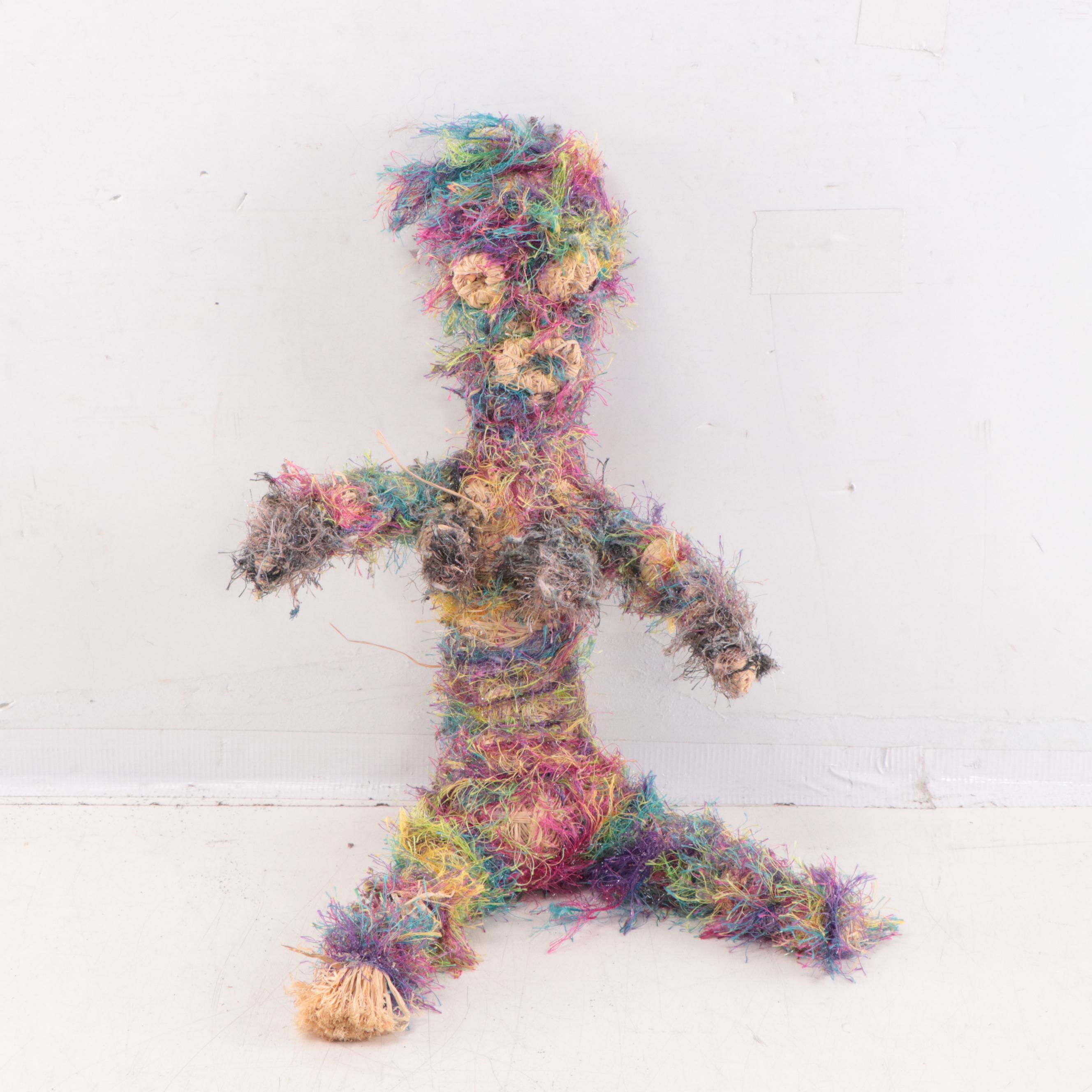 Nyanu Klaka Tjanpi Desert Australia Fiber Art Figure Sculptures