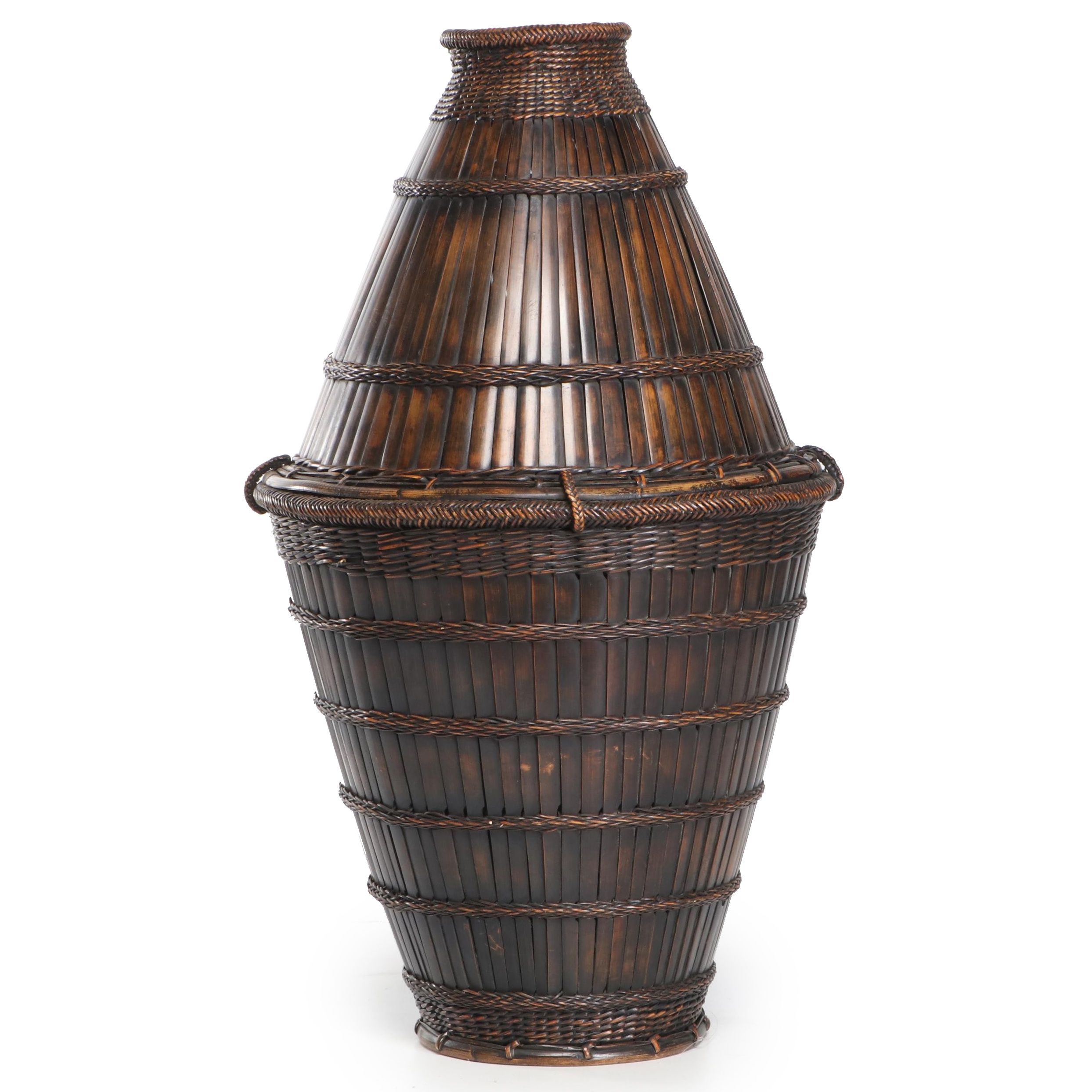 Pacific Islands Woven Reed Basket