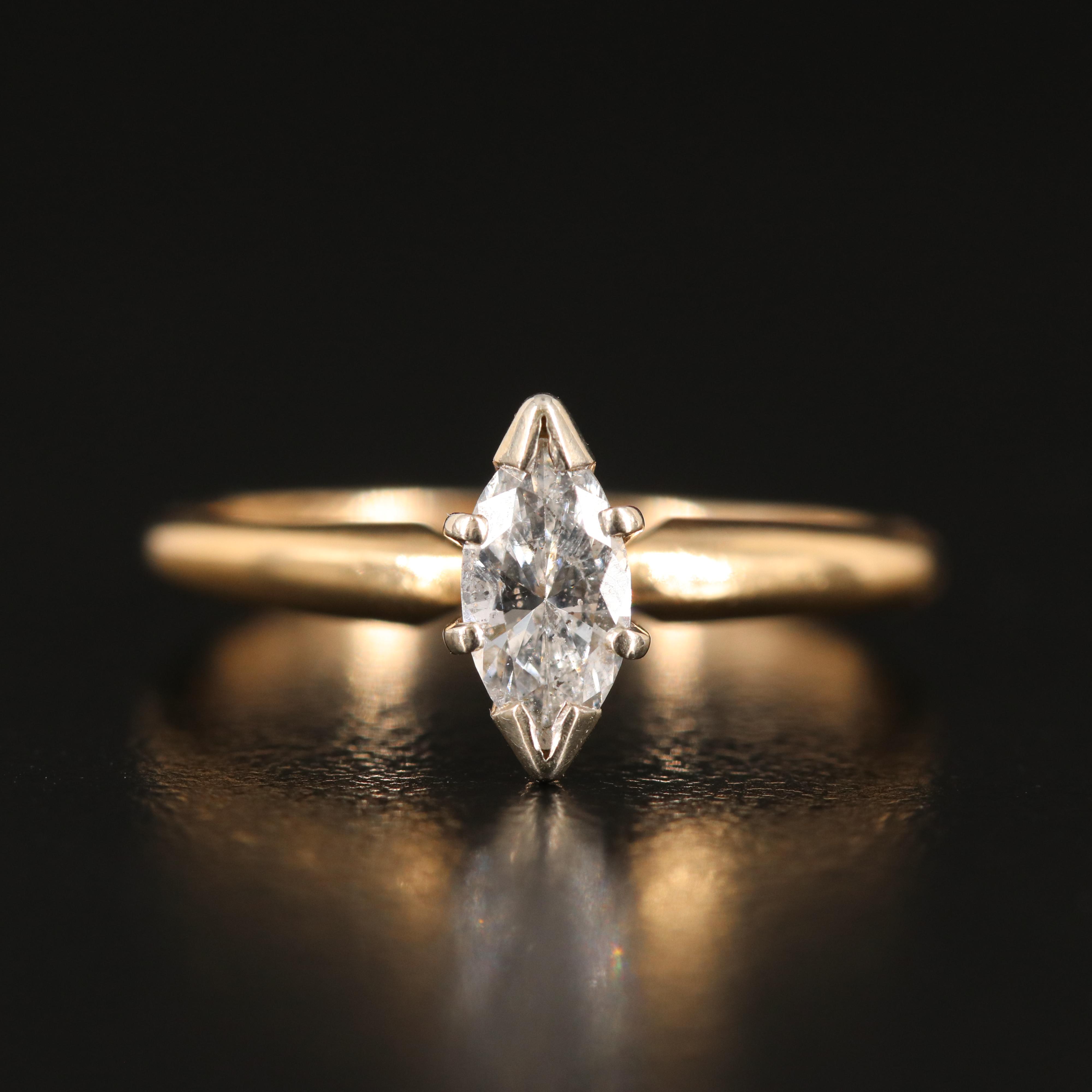 14K 0.40 CT Diamond Diamond Solitaire Ring