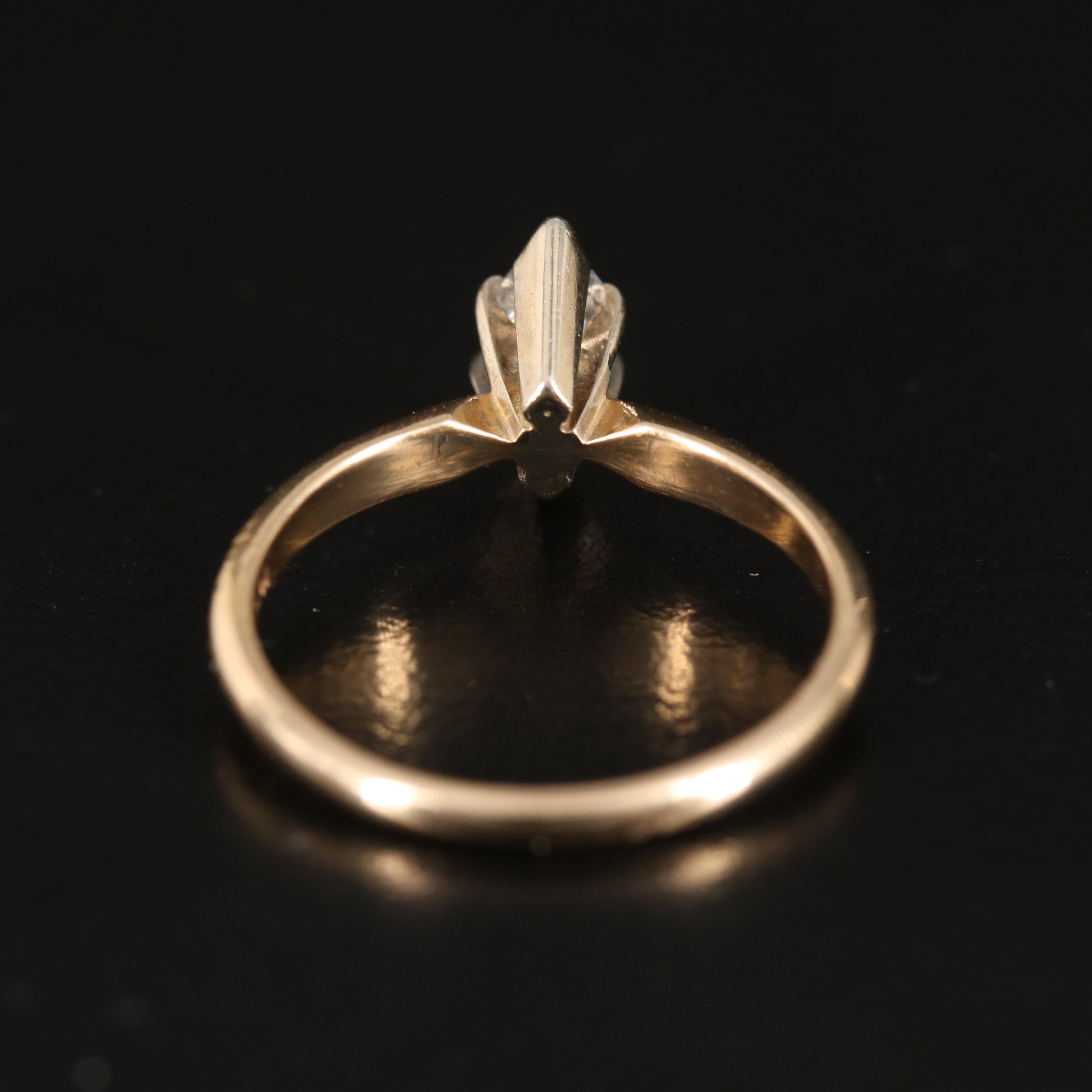 14K 0.40 CT Diamond Diamond Solitaire Ring