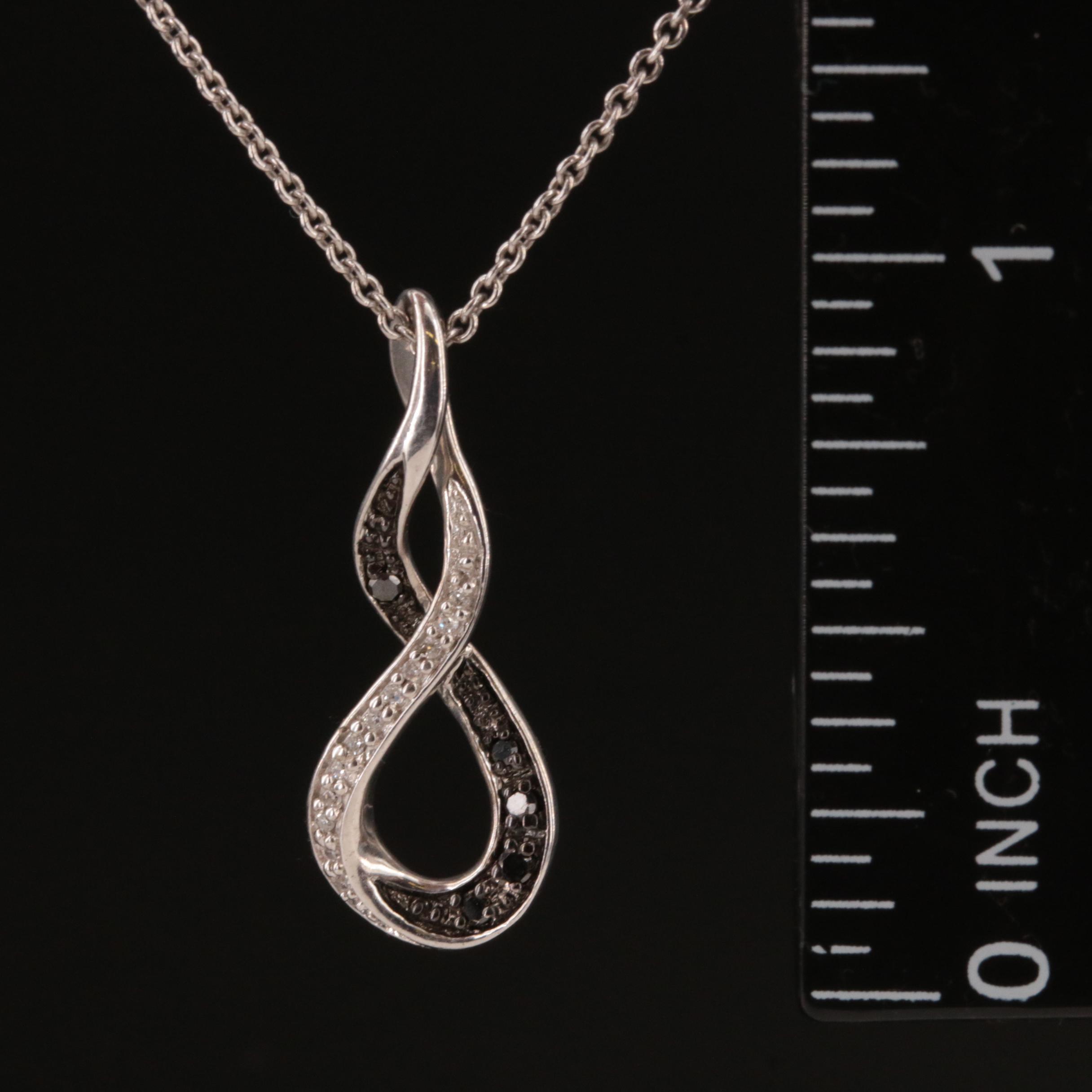 Sterling Diamond Pendant Necklace